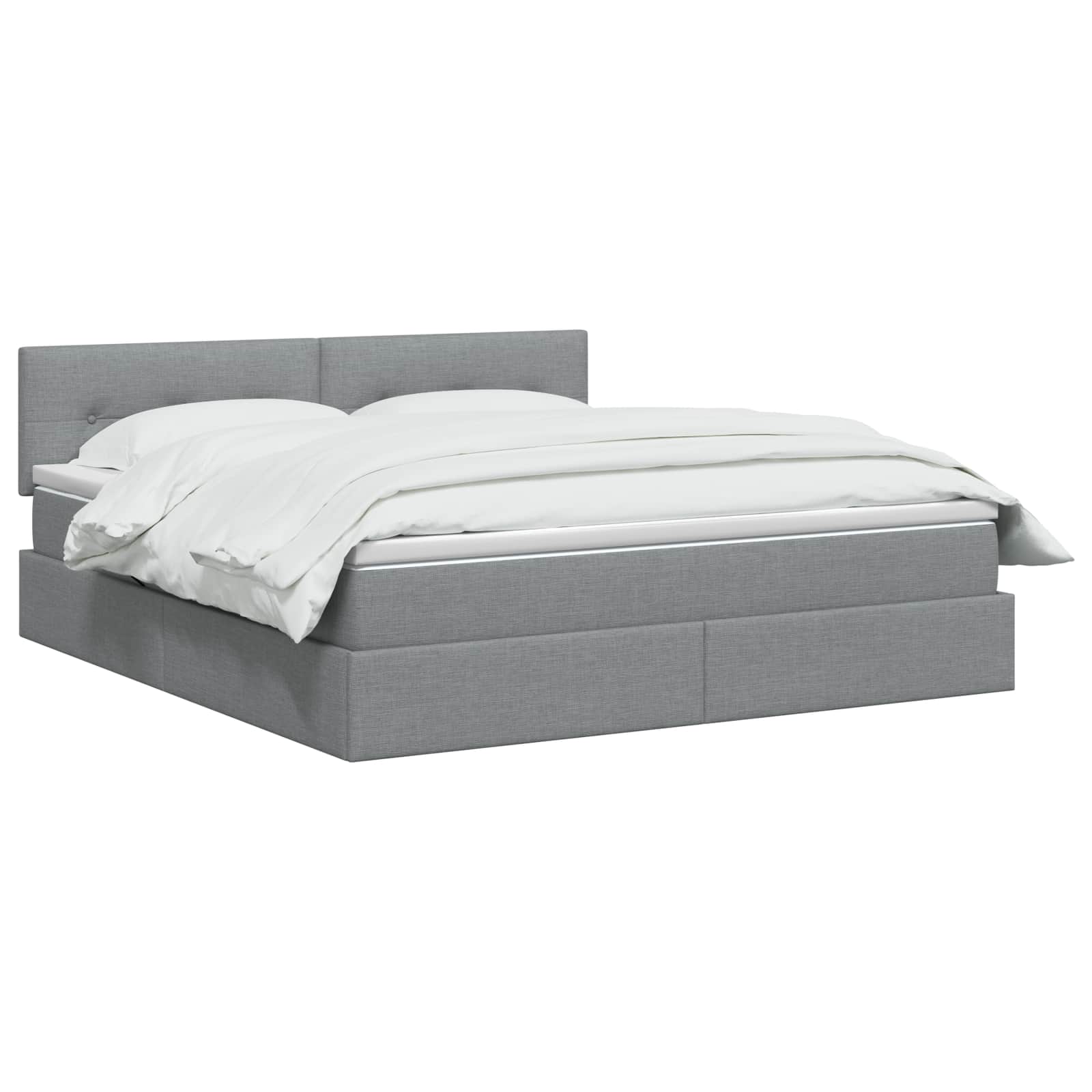 Opbergbed met matras Lichtgrijs 140 x 200 cm fluweel is nu te koop bij PeponiXL, paradijselijk wonen!