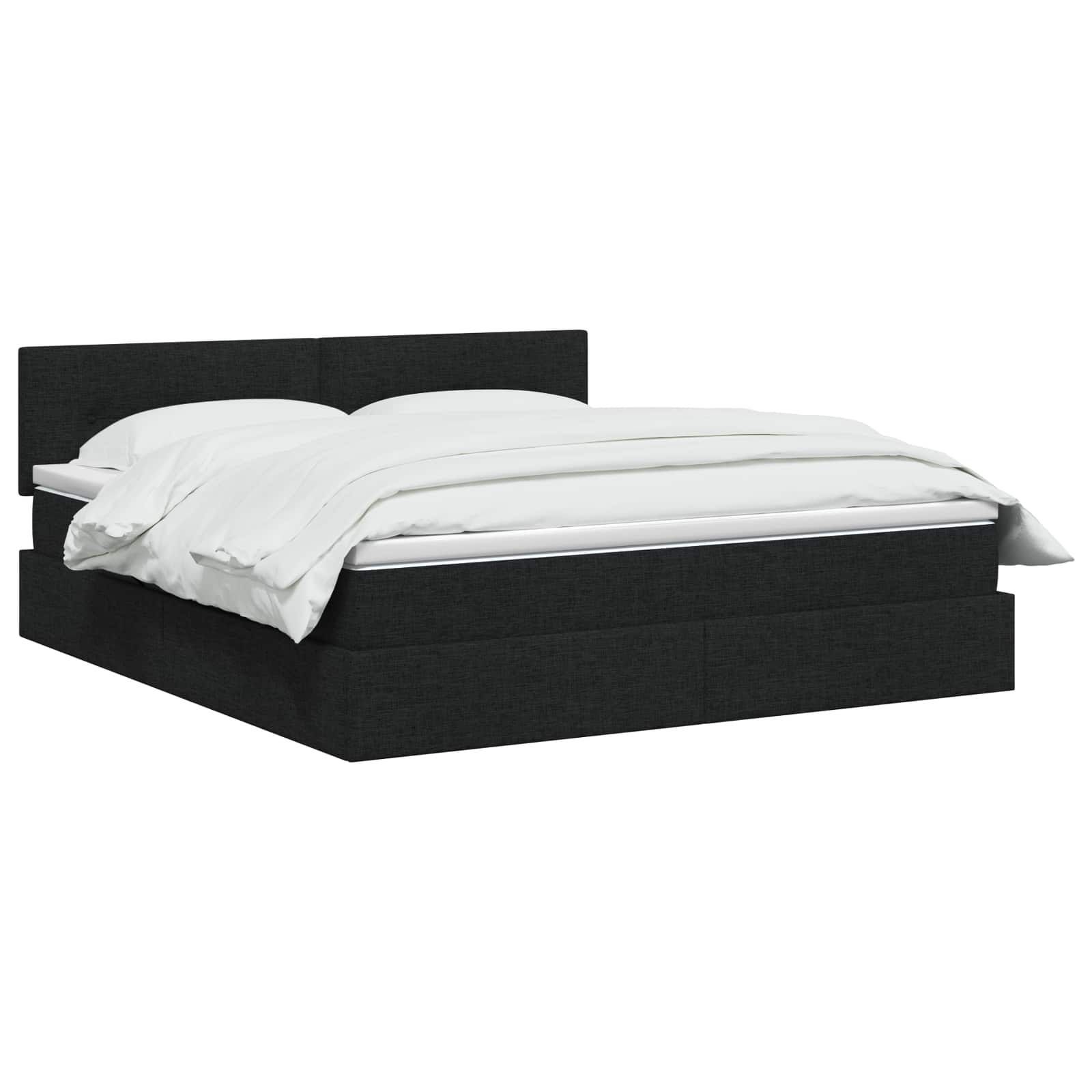 Opbergbed met matras met hoofdeinde Zwart 140 x 200 cm fluweel is nu te koop bij PeponiXL, paradijselijk wonen!