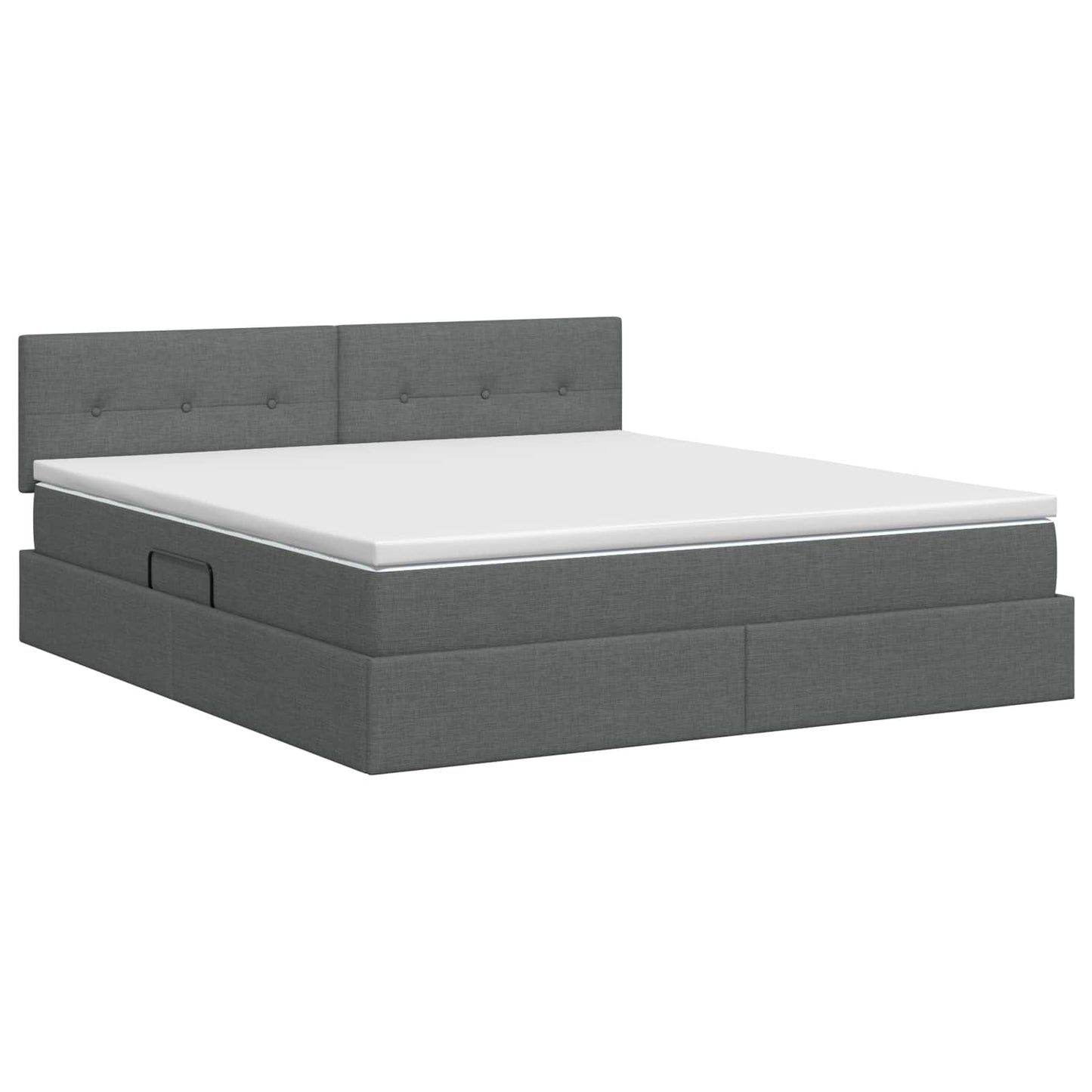 Opbergbed met matras Donkergrijs 160 x 200 cm fluweel is nu te koop bij PeponiXL, paradijselijk wonen!