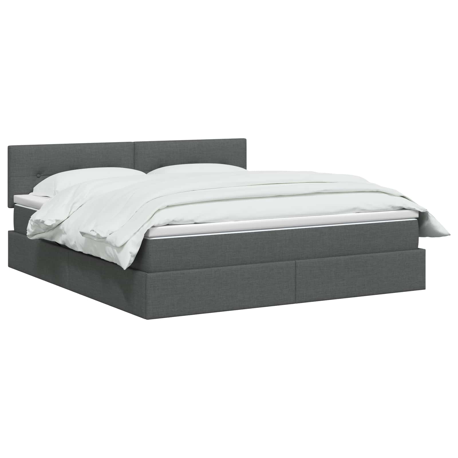 Opbergbed met matras Donkergrijs 160 x 200 cm fluweel is nu te koop bij PeponiXL, paradijselijk wonen!