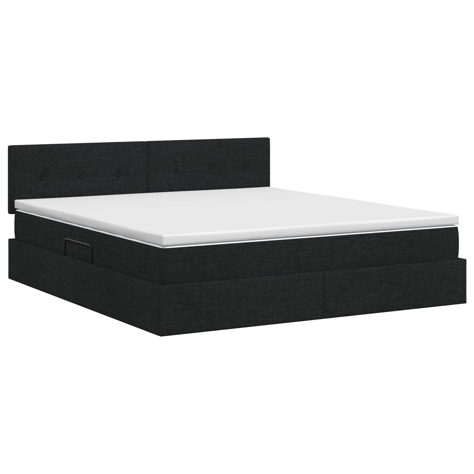 Opbergbed met matras met hoofdeinde Zwart 160 x 200 cm fluweel is nu te koop bij PeponiXL, paradijselijk wonen!