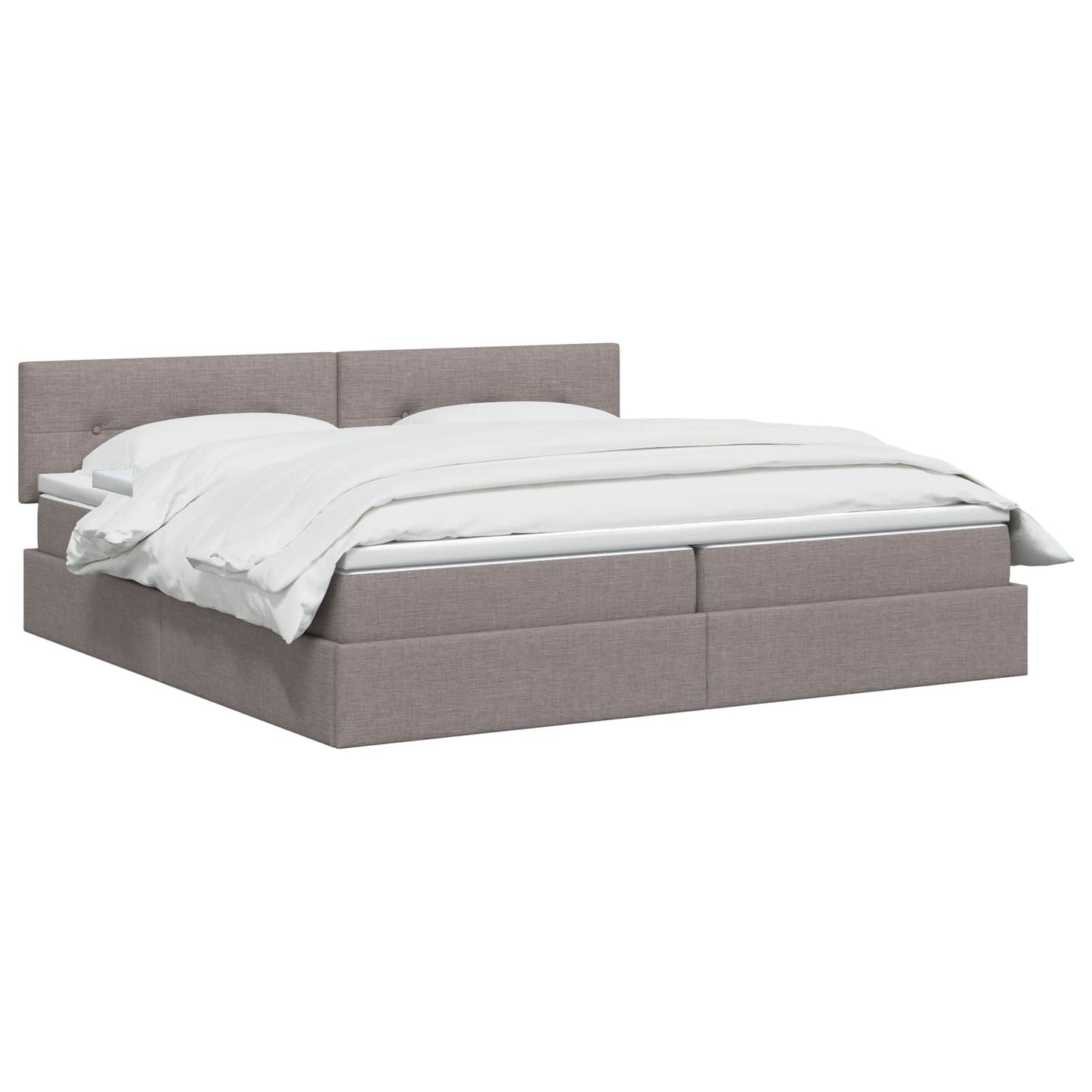 Opbergbed met matras met hoofdeinde Taupe 200 x 200 cm fluweel is nu te koop bij PeponiXL, paradijselijk wonen!
