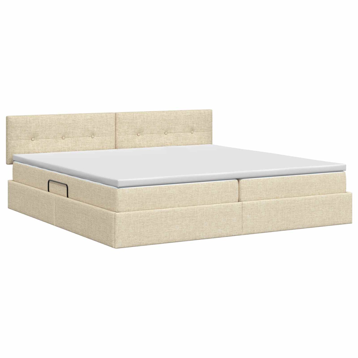 Opbergbed met matras Crèmekleurig 200 x 200 cm fluweel is nu te koop bij PeponiXL, paradijselijk wonen!