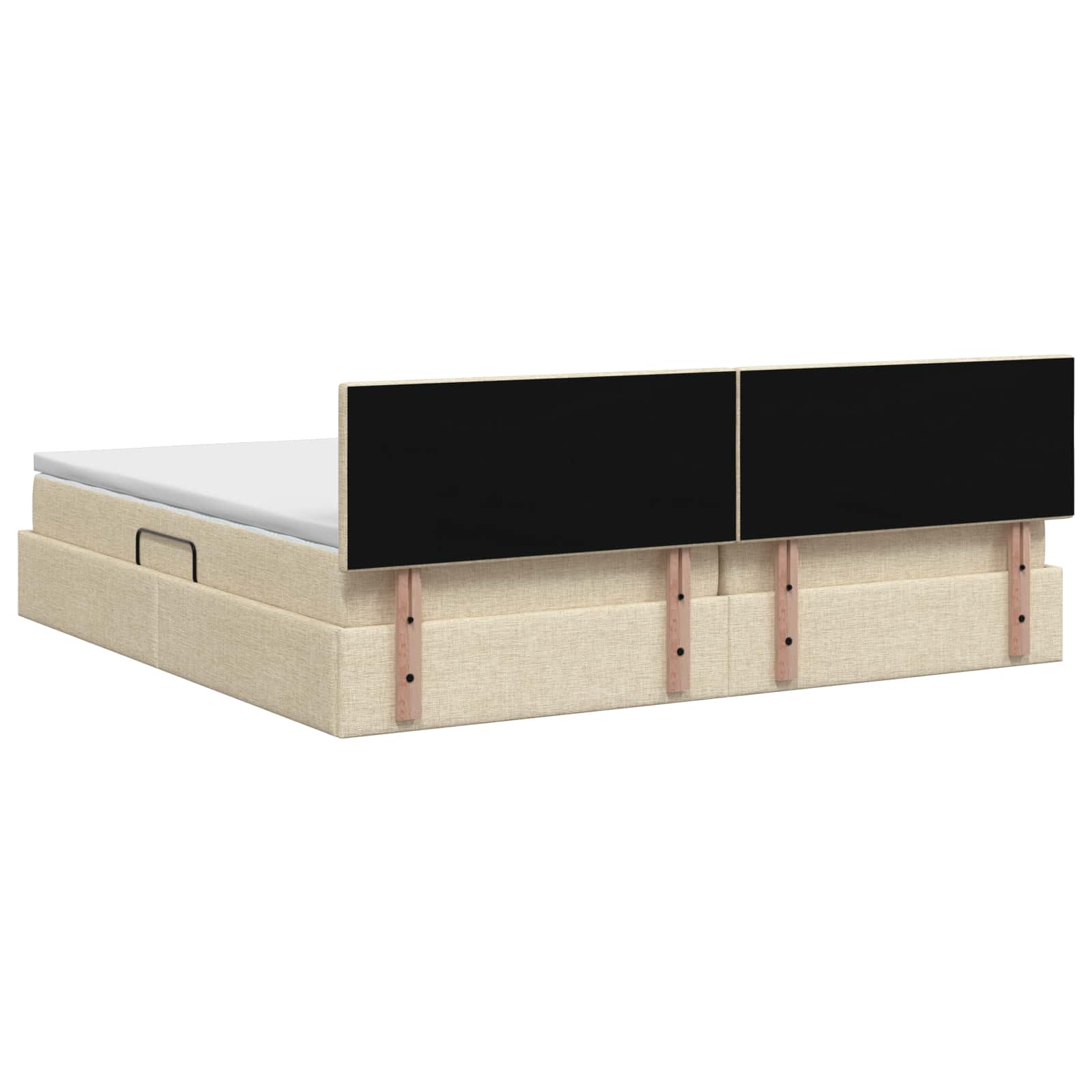 Opbergbed met matras Crèmekleurig 200 x 200 cm fluweel is nu te koop bij PeponiXL, paradijselijk wonen!