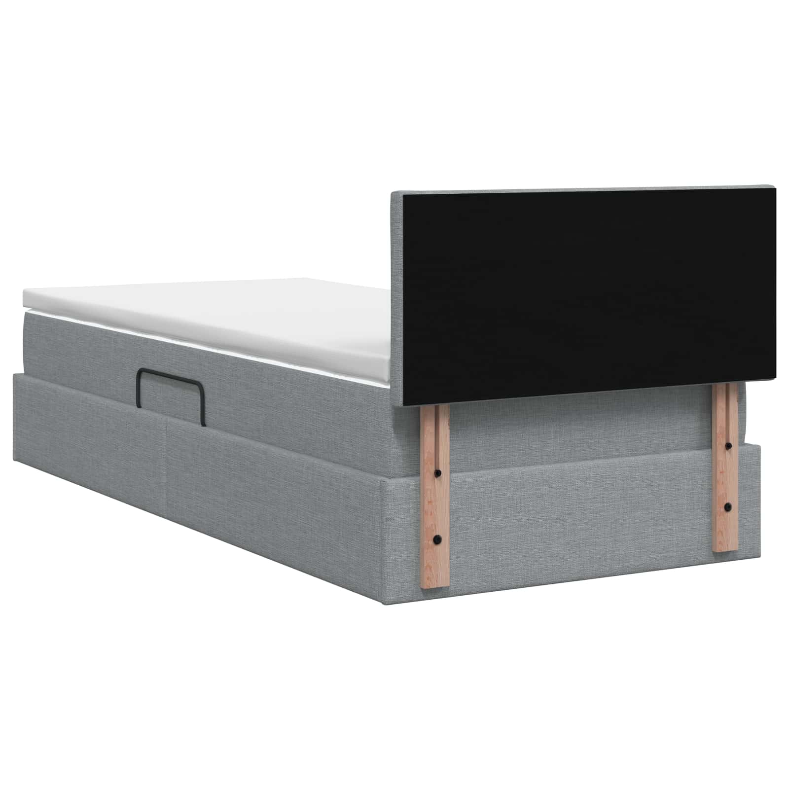 Opbergbed met matras Lichtgrijs 90 x 190 cm fluweel is nu te koop bij PeponiXL, paradijselijk wonen!
