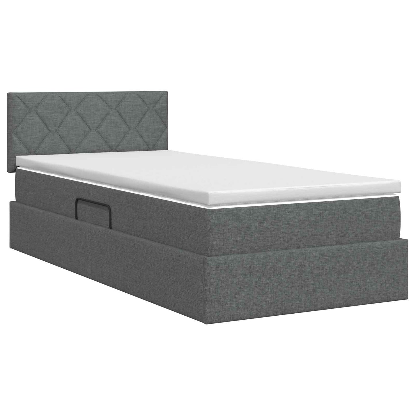 Opbergbed met matras Donkergrijs 90 x 190 cm fluweel is nu te koop bij PeponiXL, paradijselijk wonen!