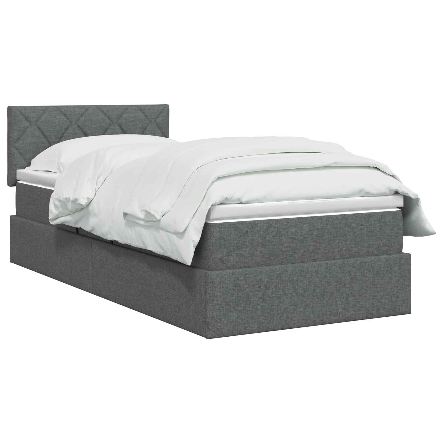 Opbergbed met matras Donkergrijs 90 x 190 cm fluweel is nu te koop bij PeponiXL, paradijselijk wonen!