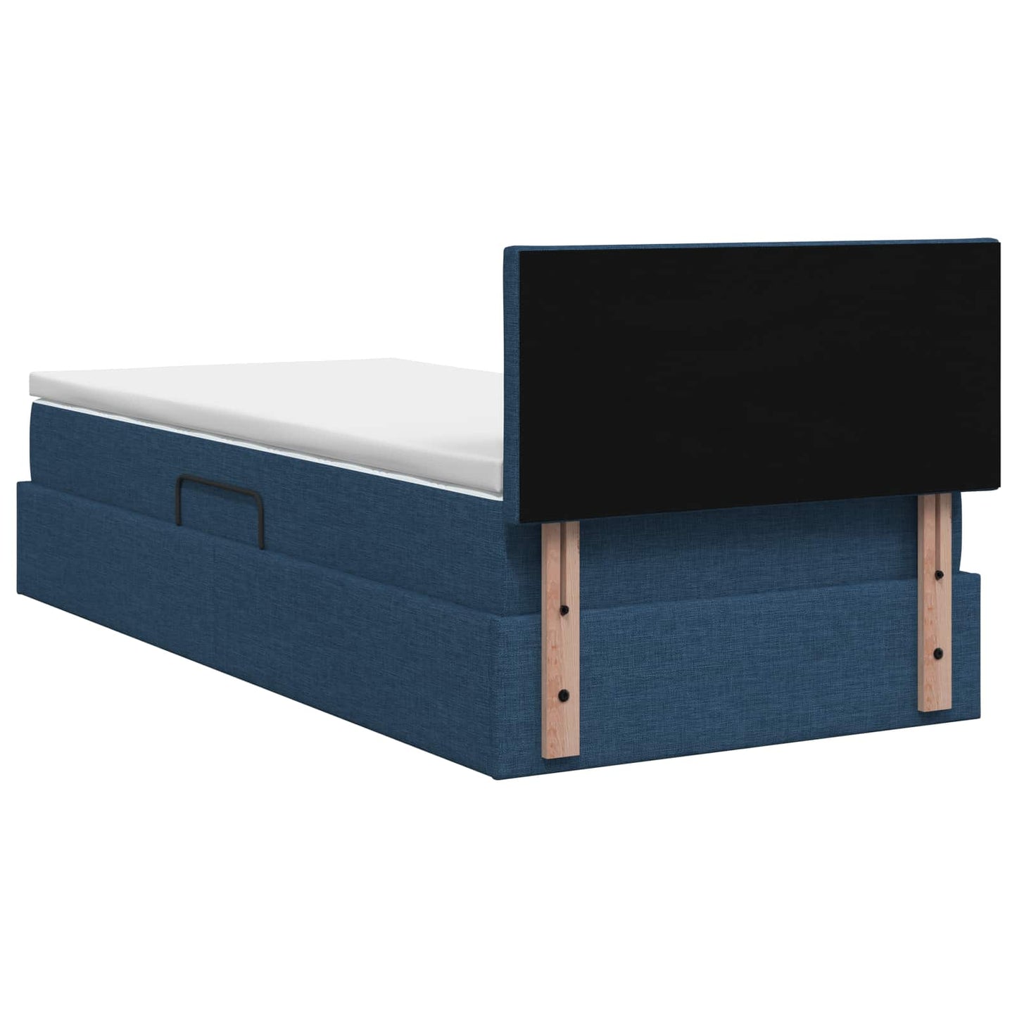 Opbergbed met matras met hoofdeinde Blauw 90 x 190 cm fluweel is nu te koop bij PeponiXL, paradijselijk wonen!