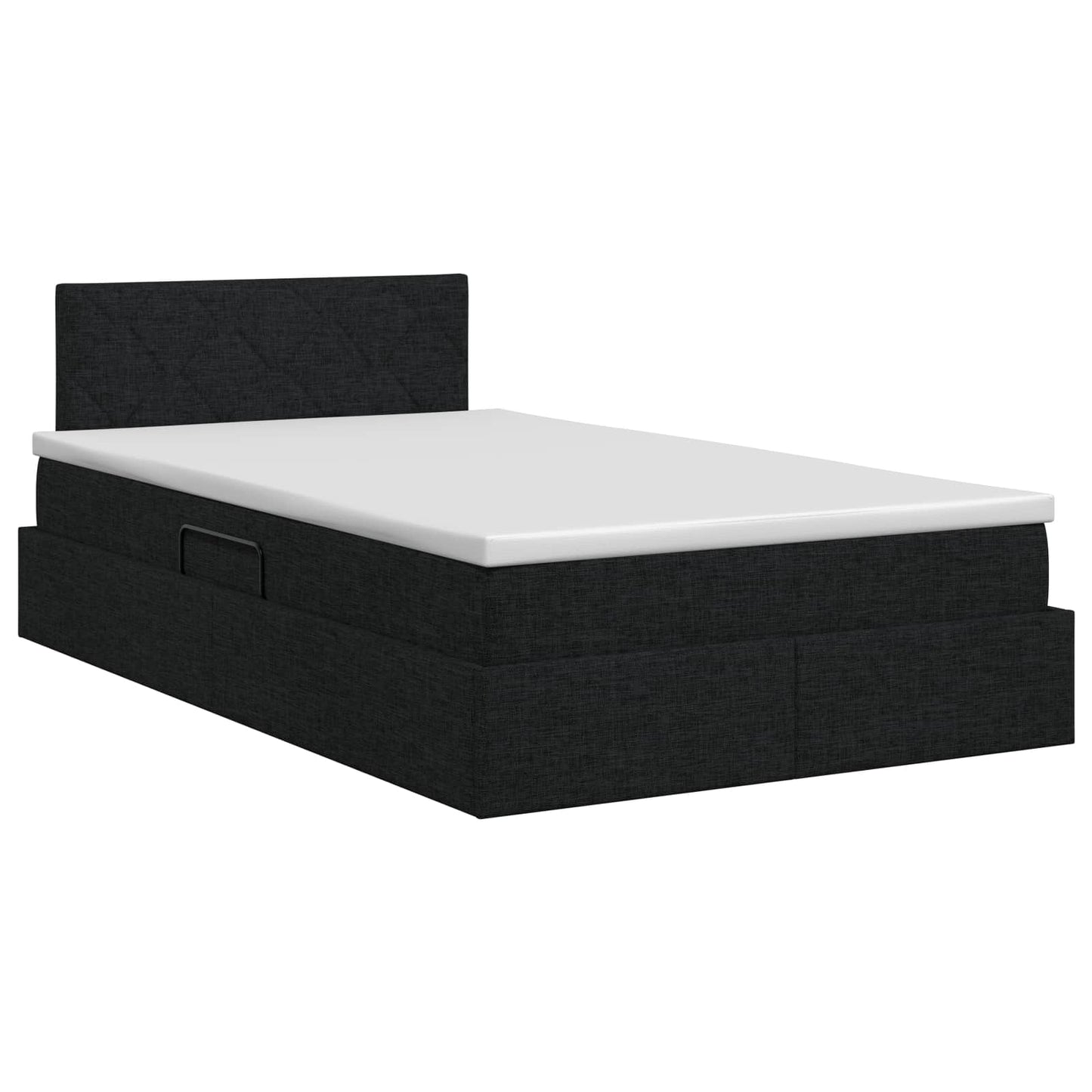 Opbergbed met matras met hoofdeinde Zwart 120 x 200 cm fluweel is nu te koop bij PeponiXL, paradijselijk wonen!