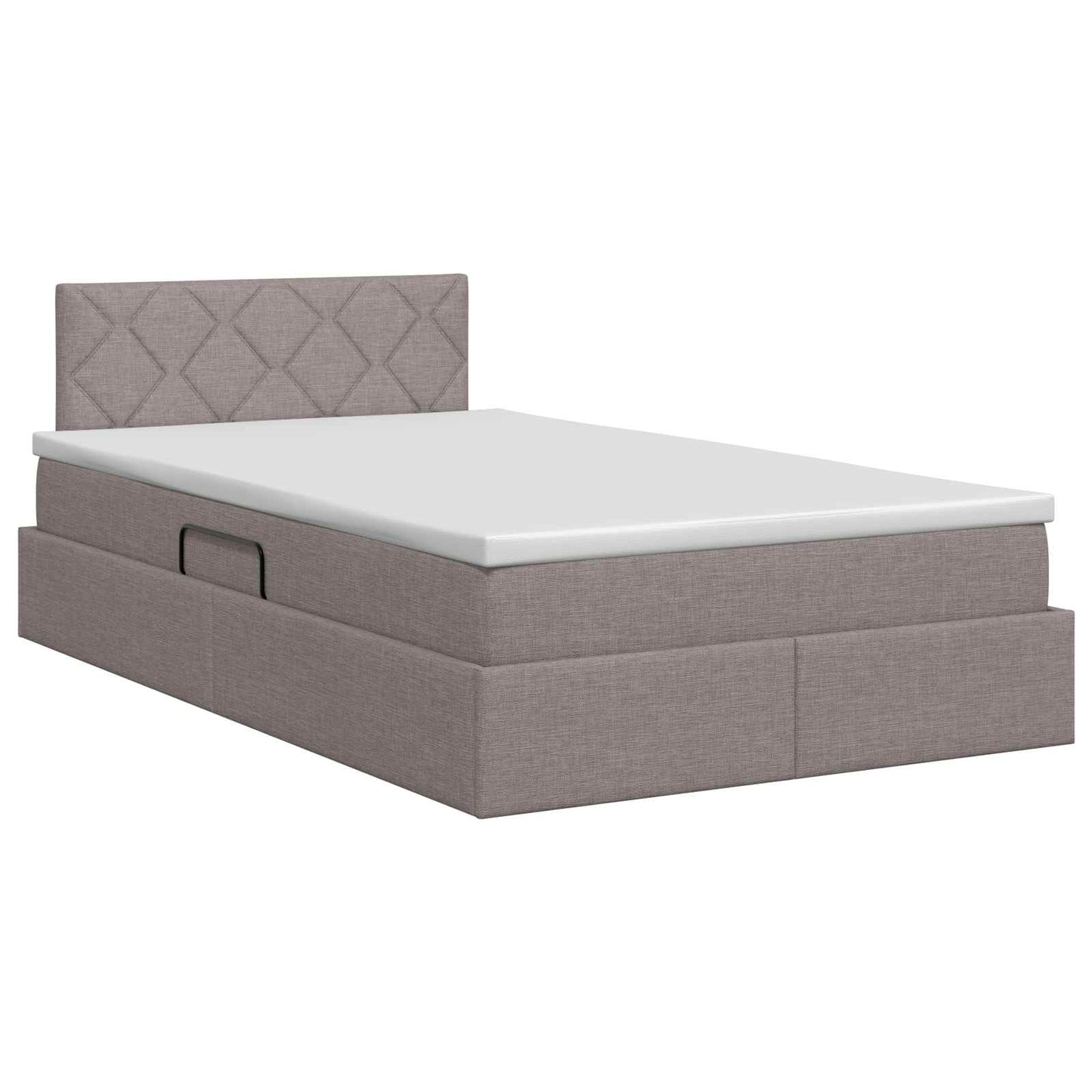 Opbergbed met matras met hoofdeinde Taupe 120 x 200 cm fluweel is nu te koop bij PeponiXL, paradijselijk wonen!