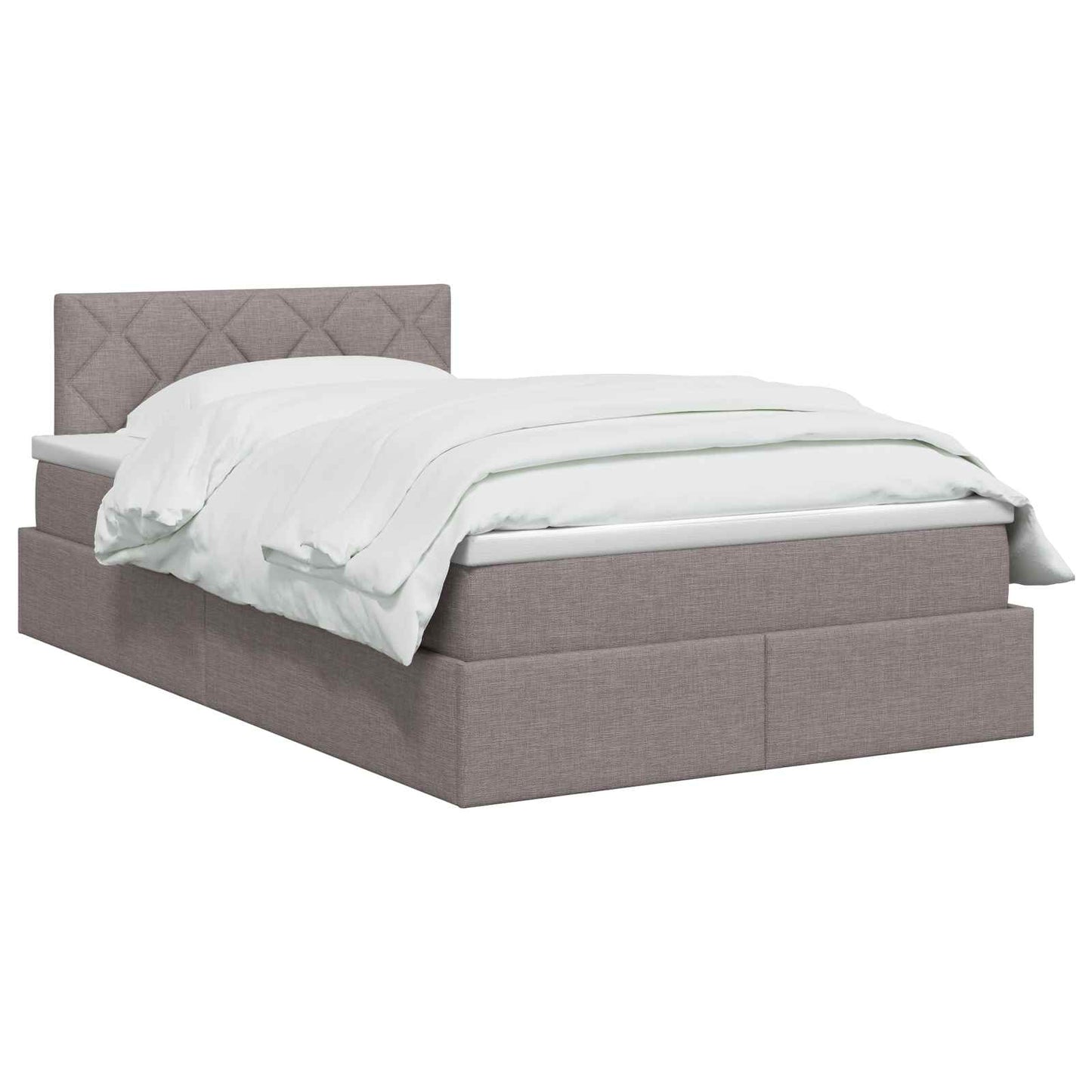 Opbergbed met matras met hoofdeinde Taupe 120 x 200 cm fluweel is nu te koop bij PeponiXL, paradijselijk wonen!