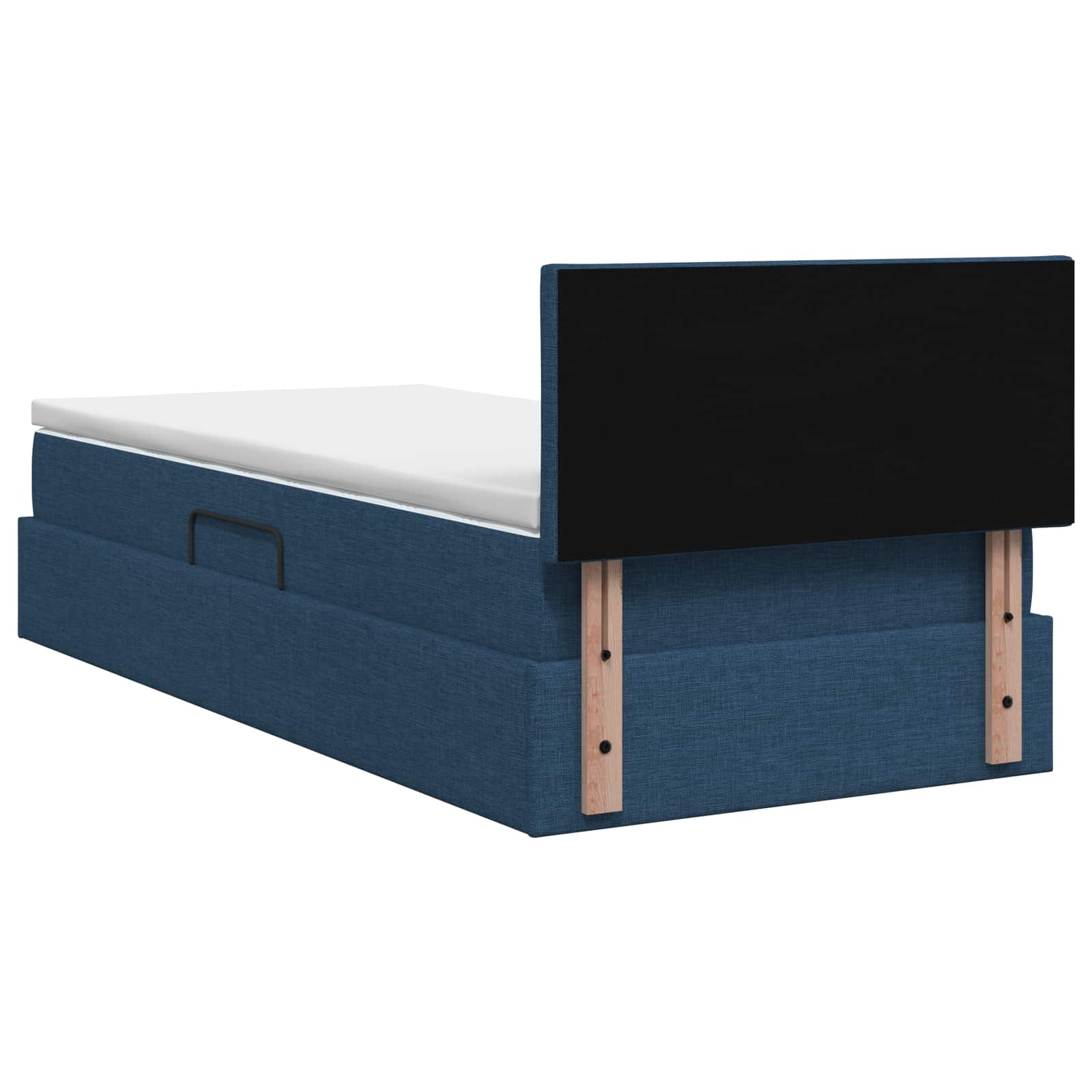 Opbergbed met matras met hoofdeinde Blauw 120 x 200 cm fluweel is nu te koop bij PeponiXL, paradijselijk wonen!