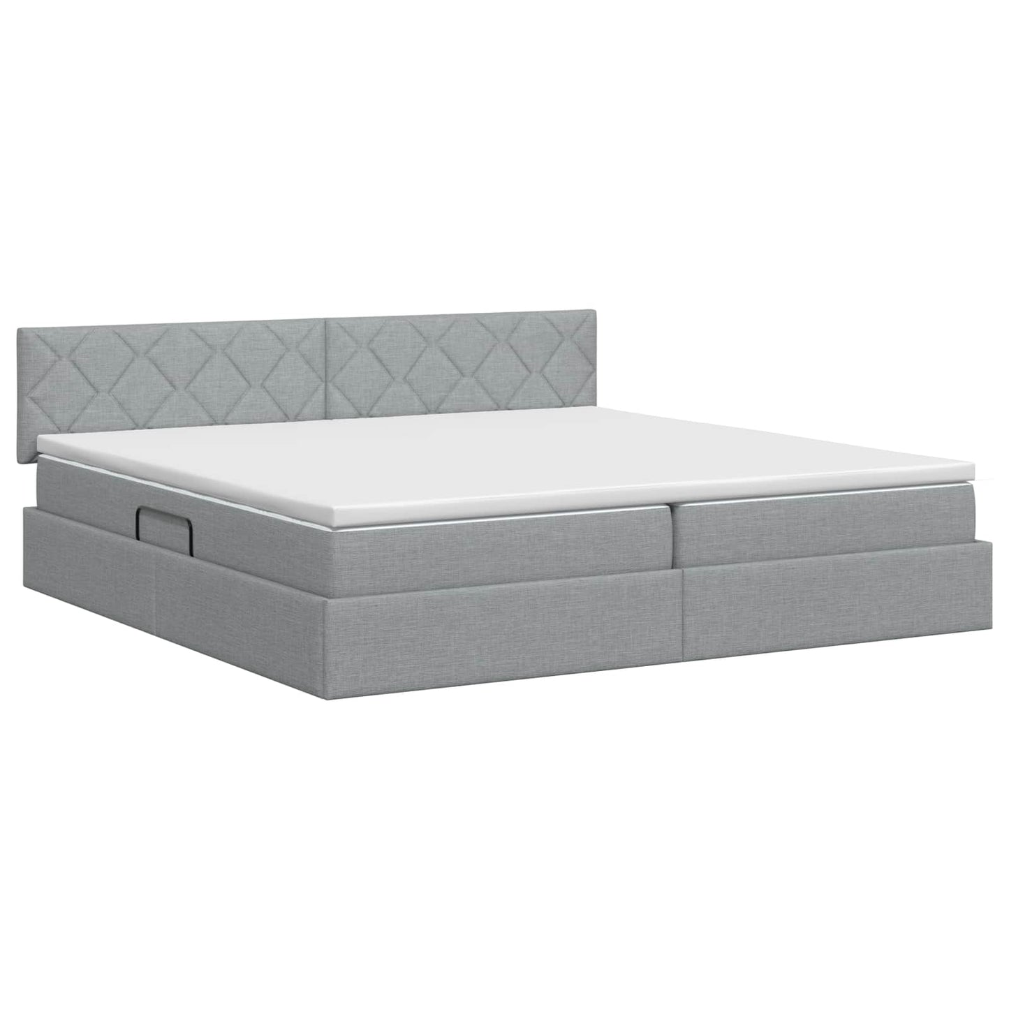 Opbergbed met matras Lichtgrijs 200 x 200 cm fluweel is nu te koop bij PeponiXL, paradijselijk wonen!