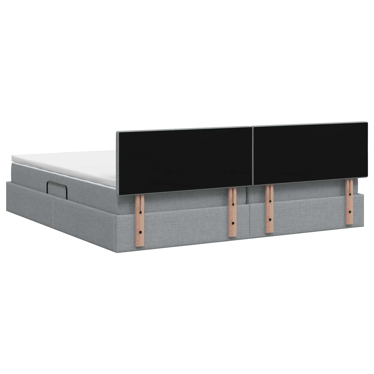 Opbergbed met matras Lichtgrijs 200 x 200 cm fluweel is nu te koop bij PeponiXL, paradijselijk wonen!
