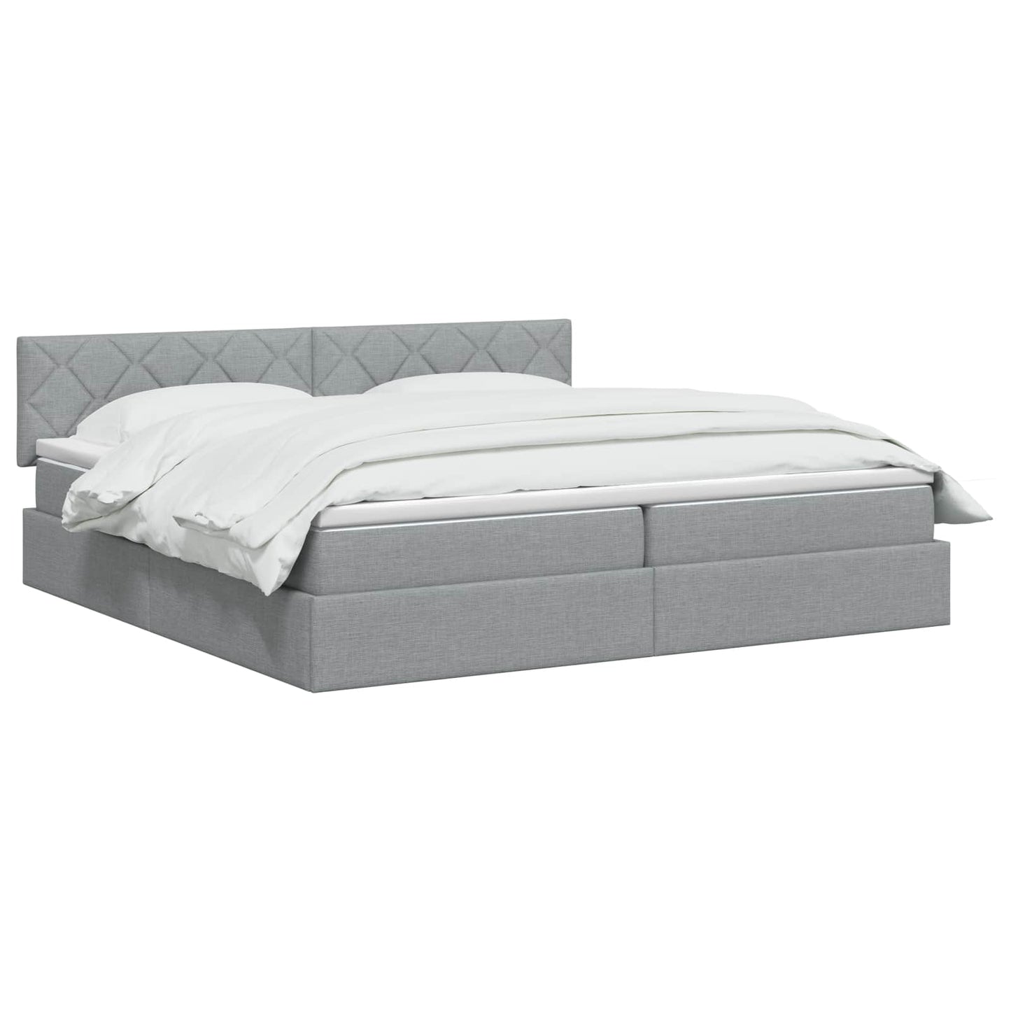 Opbergbed met matras Lichtgrijs 200 x 200 cm fluweel is nu te koop bij PeponiXL, paradijselijk wonen!