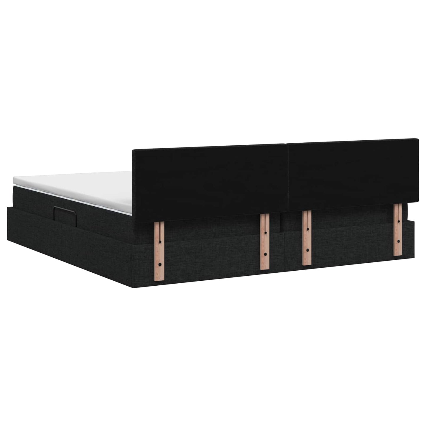 Opbergbed met matras met hoofdeinde Zwart 200 x 200 cm fluweel is nu te koop bij PeponiXL, paradijselijk wonen!