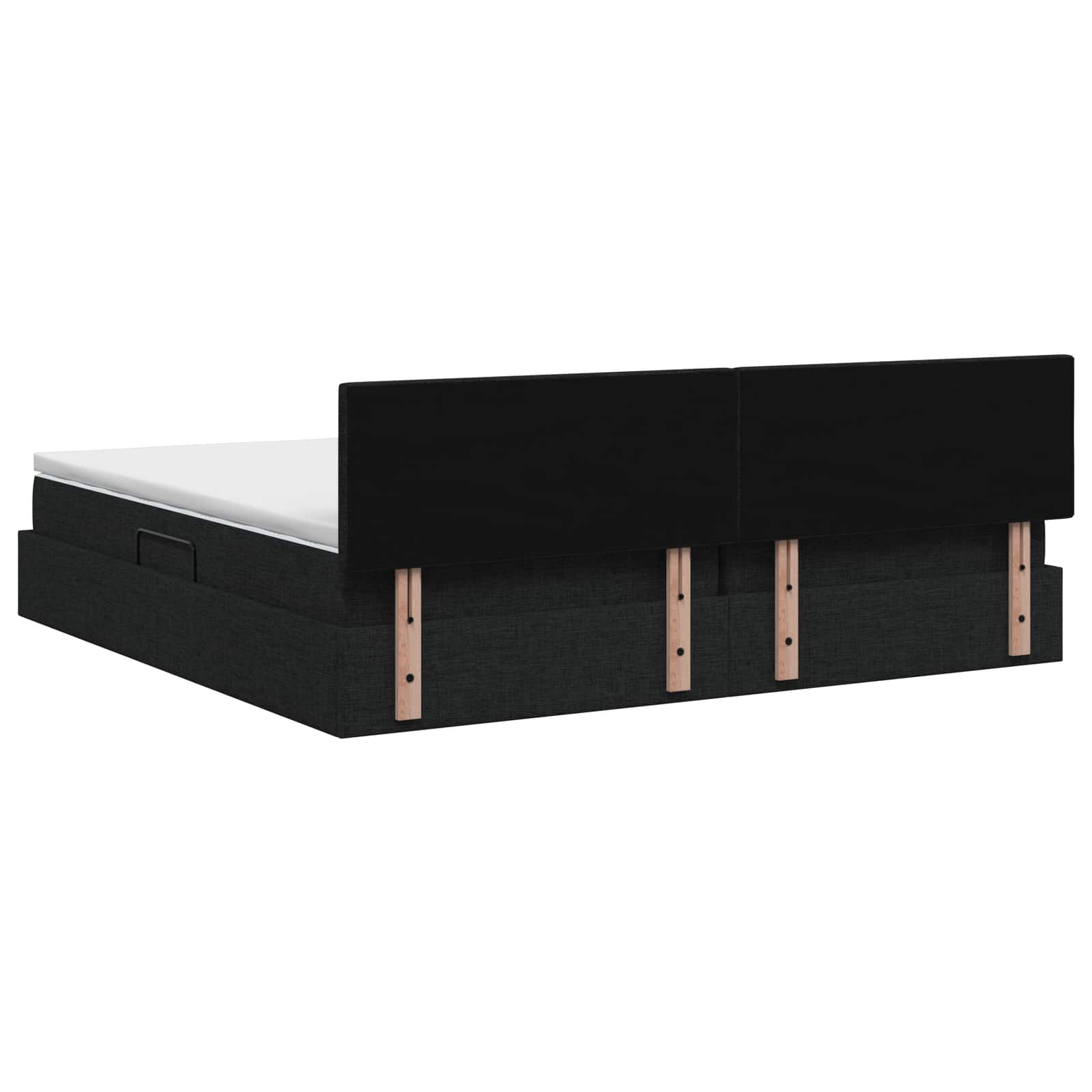 Opbergbed met matras met hoofdeinde Zwart 200 x 200 cm fluweel is nu te koop bij PeponiXL, paradijselijk wonen!