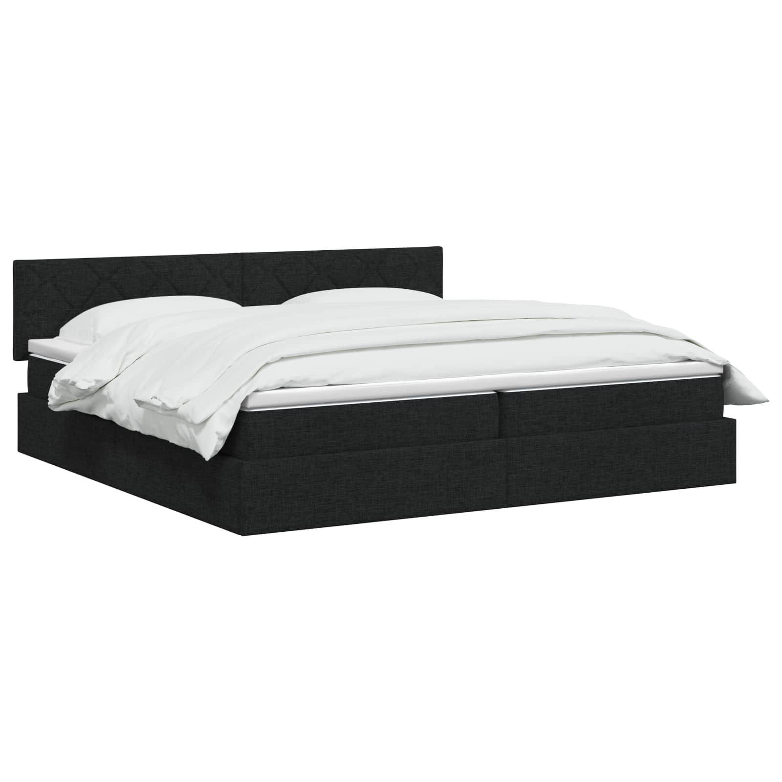 Opbergbed met matras met hoofdeinde Zwart 200 x 200 cm fluweel is nu te koop bij PeponiXL, paradijselijk wonen!