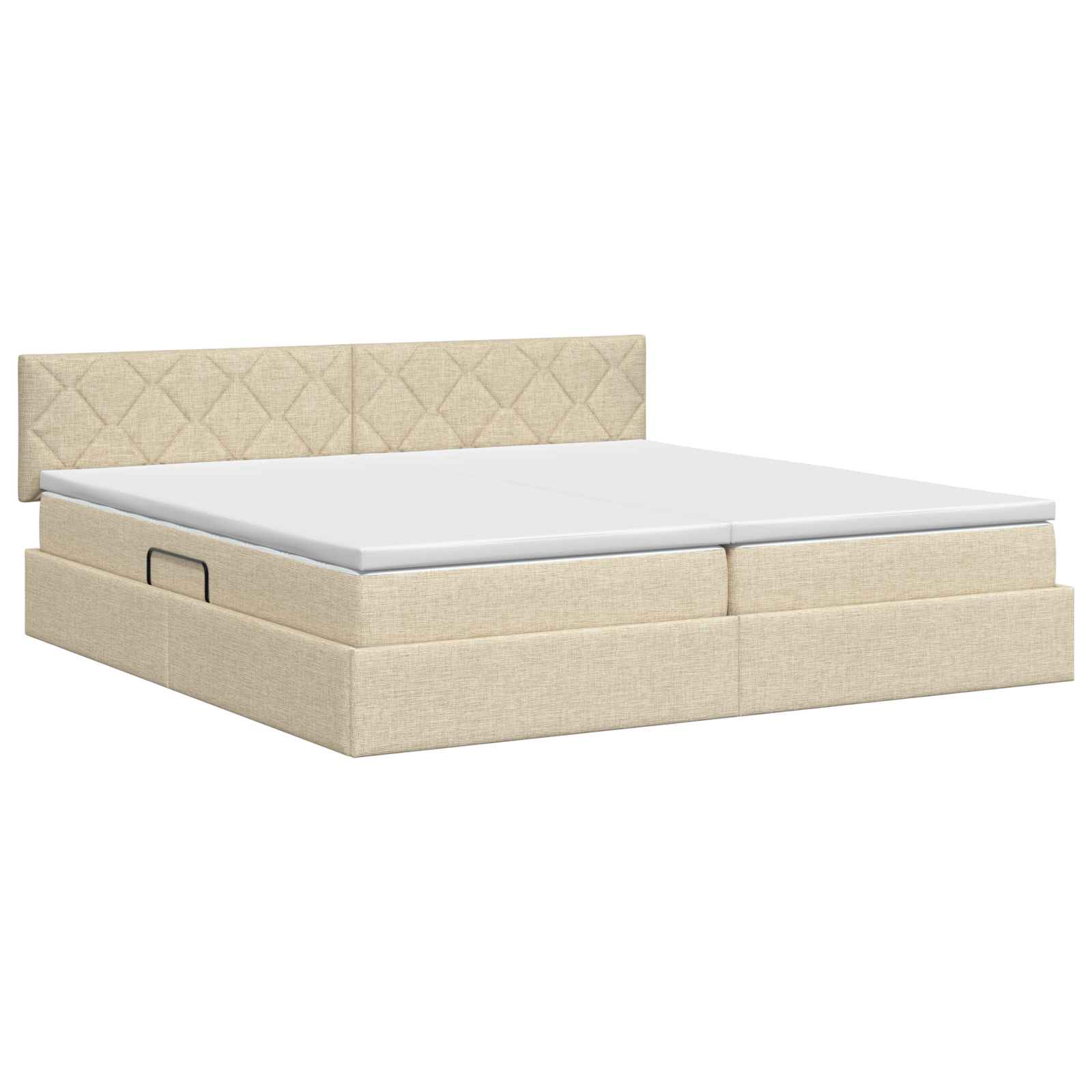 Opbergbed met matras Crèmekleurig 200 x 200 cm fluweel is nu te koop bij PeponiXL, paradijselijk wonen!