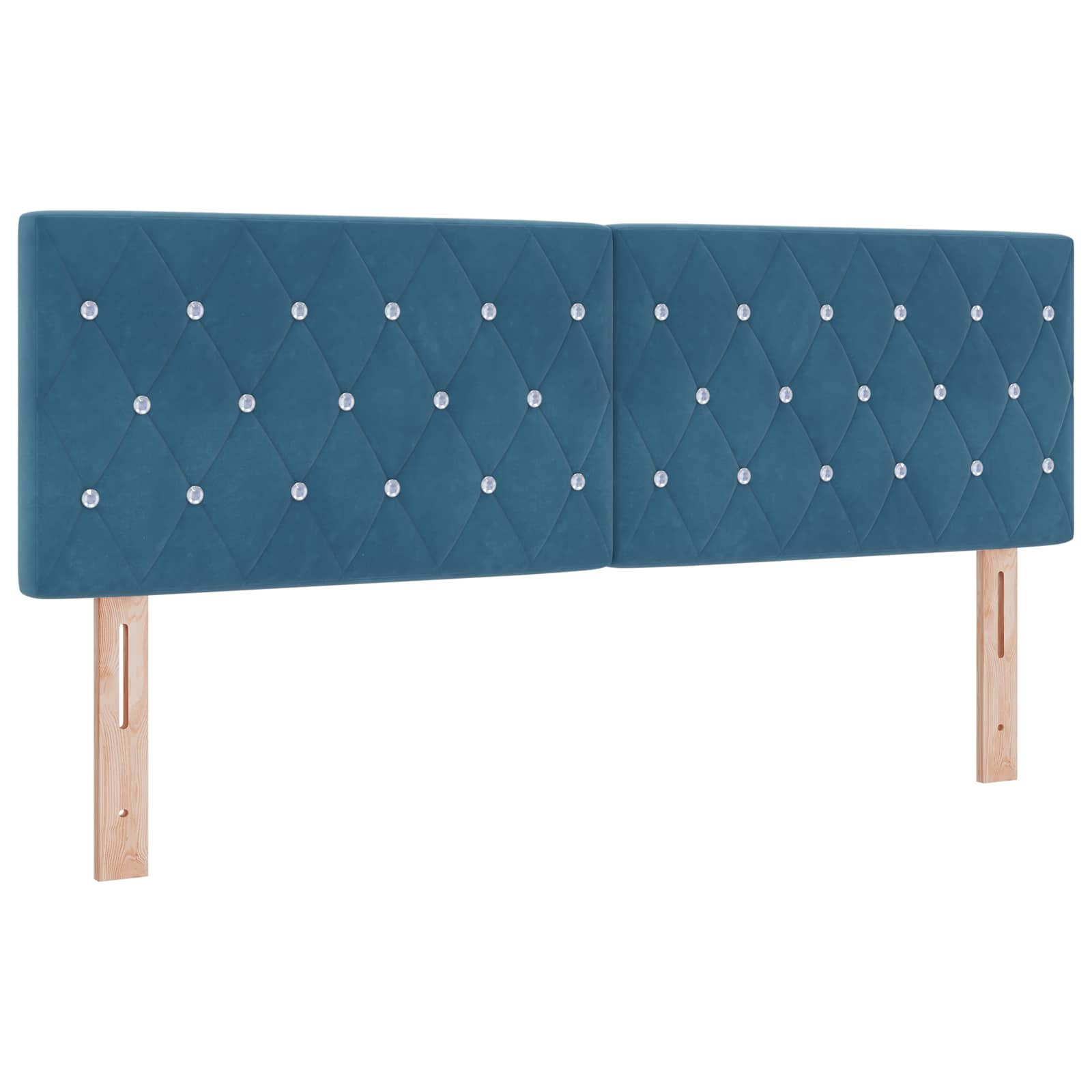 Opslag bed met hoofdeinde Donkerblauw 140 x 200 cm Fluweel is nu te koop bij PeponiXL, paradijselijk wonen!