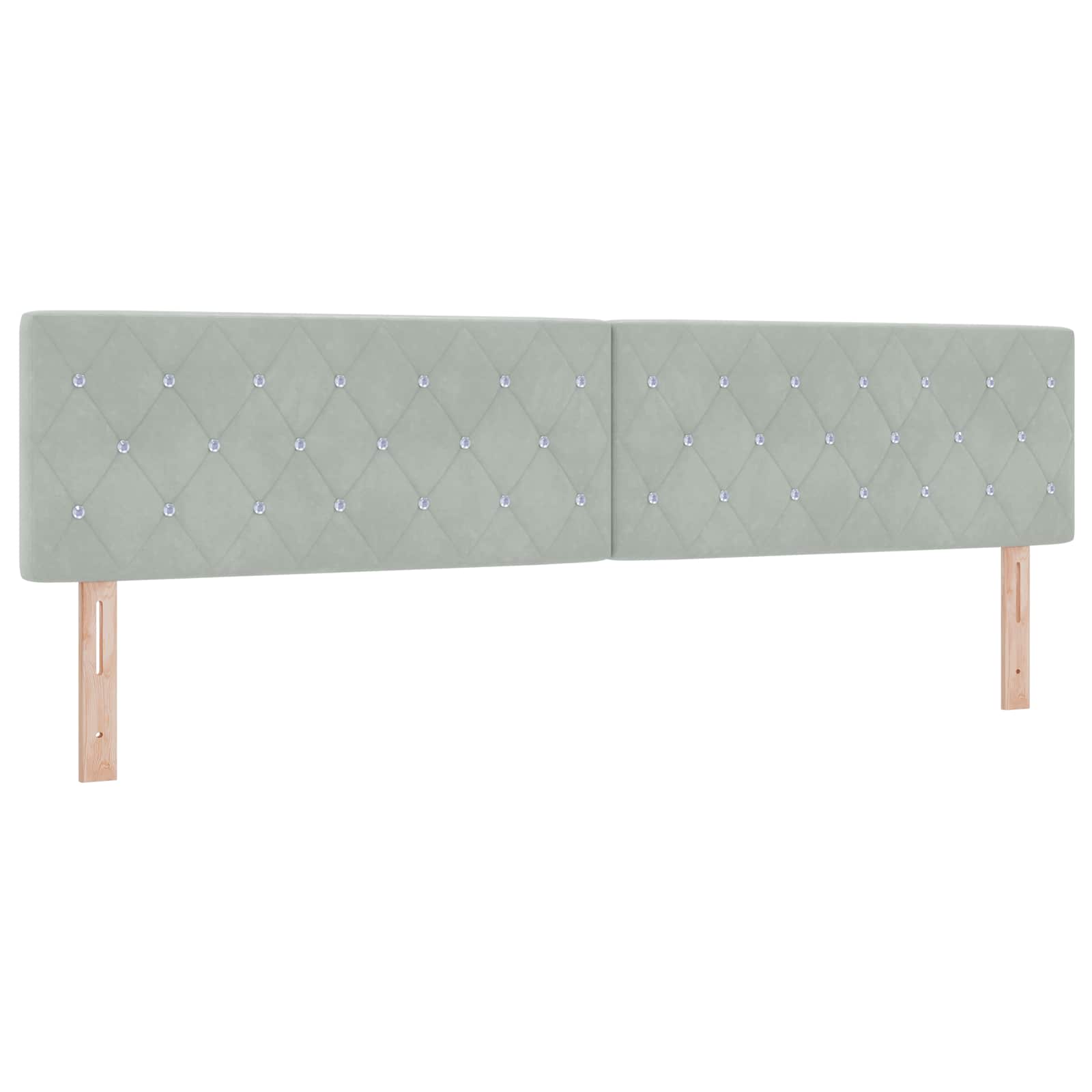 Opslag bed met hoofdeinde Lichtgrijs 200 x 200 cm Fluweel is nu te koop bij PeponiXL, paradijselijk wonen!