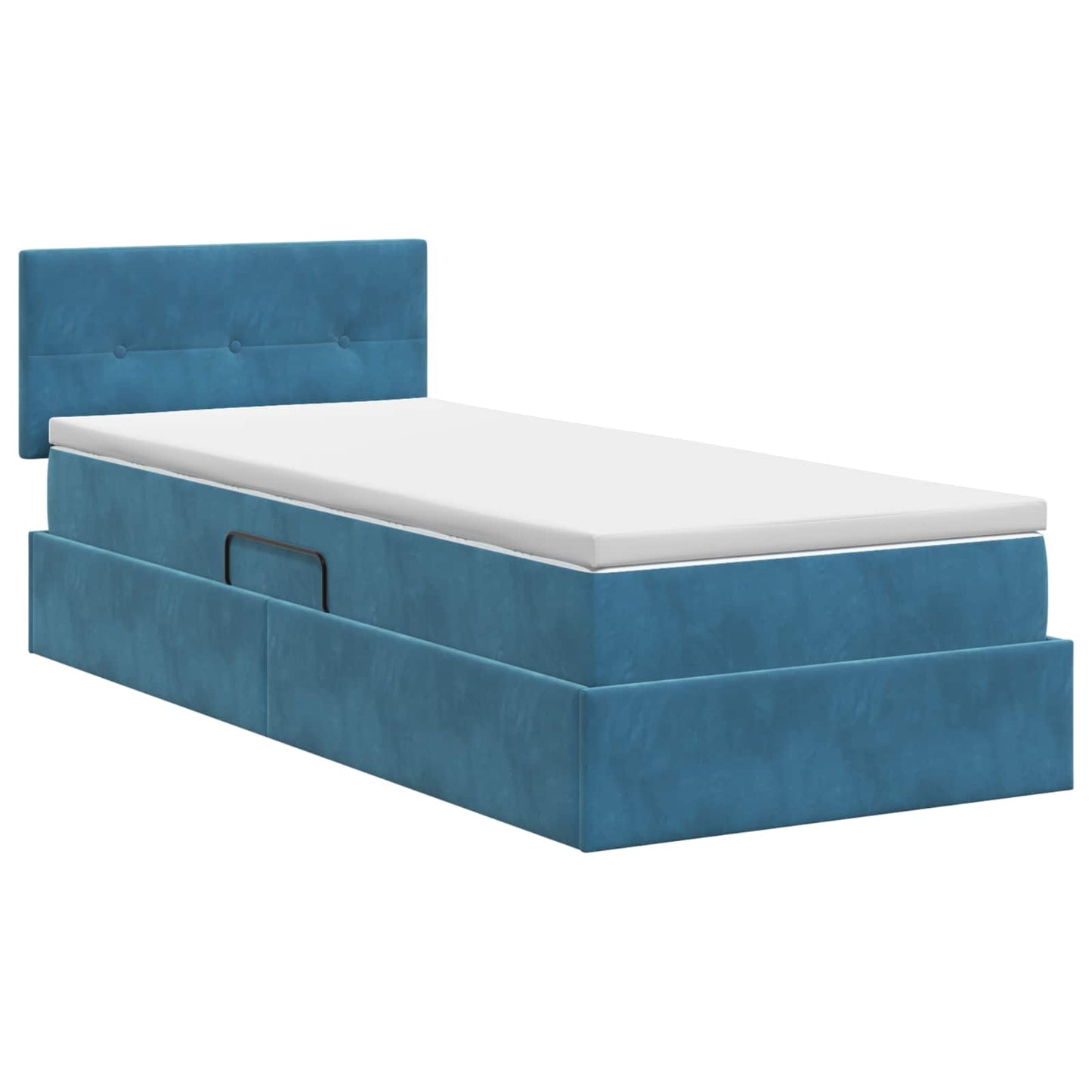 Opslag bed met hoofdeinde Donkerblauw 90 x 190 cm Fluweel is nu te koop bij PeponiXL, paradijselijk wonen!