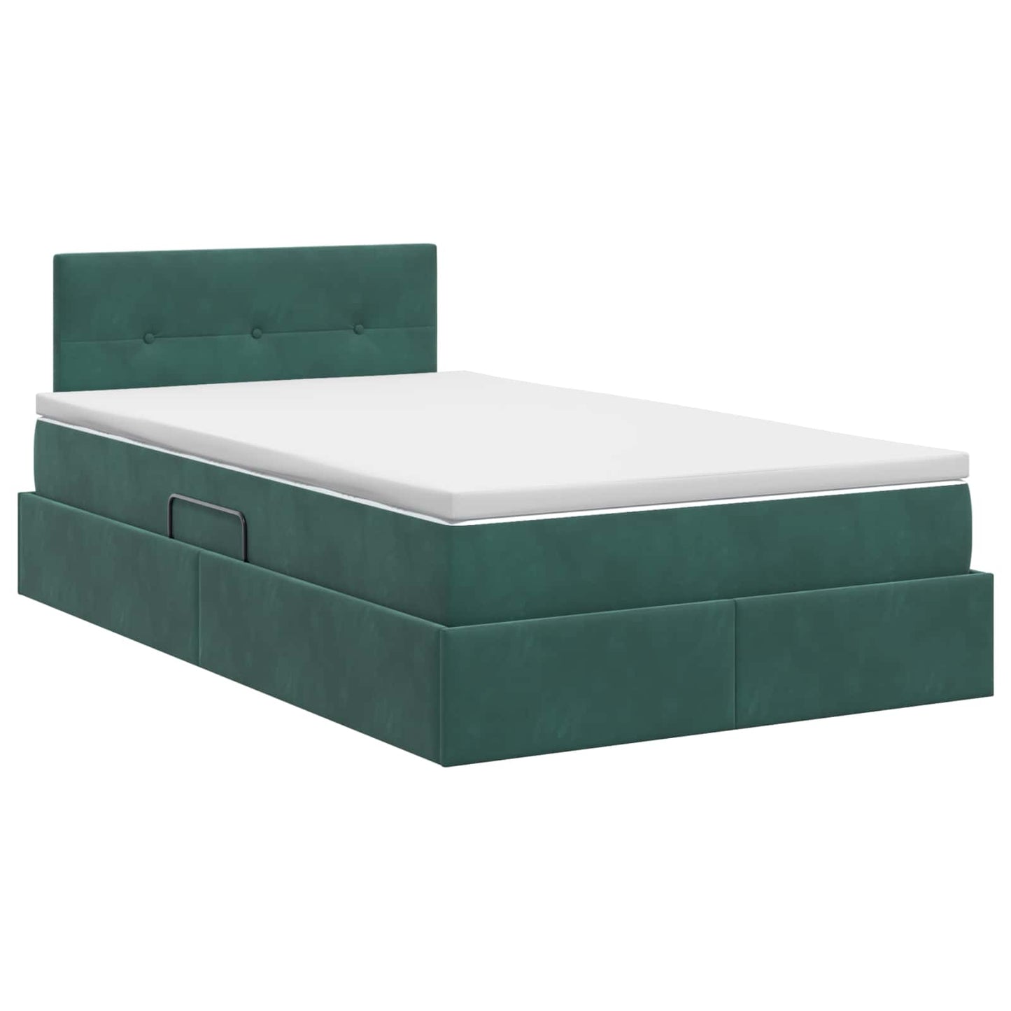 Opslag bed met hoofdeinde Donkergroen 120 x 190 cm Fluweel is nu te koop bij PeponiXL, paradijselijk wonen!
