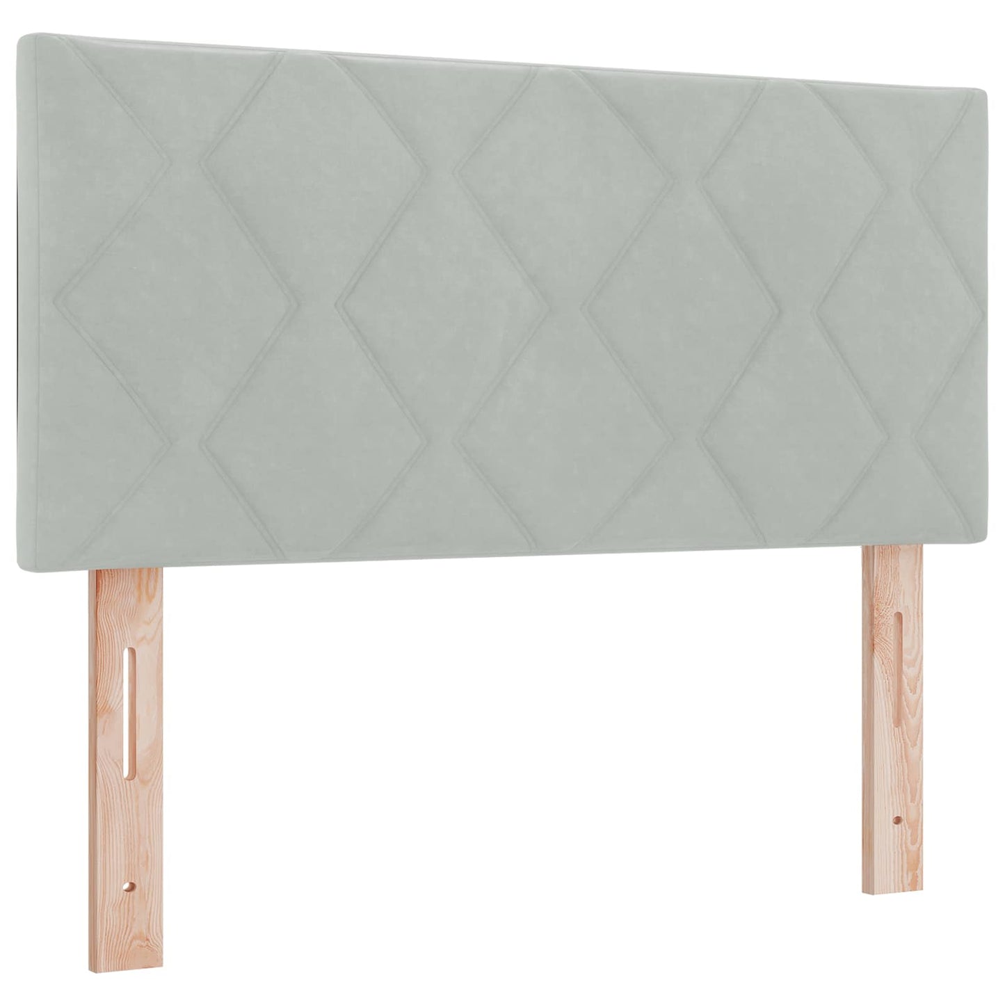 Opslag bed met hoofdeinde Lichtgrijs 90 x 190 cm Fluweel is nu te koop bij PeponiXL, paradijselijk wonen!