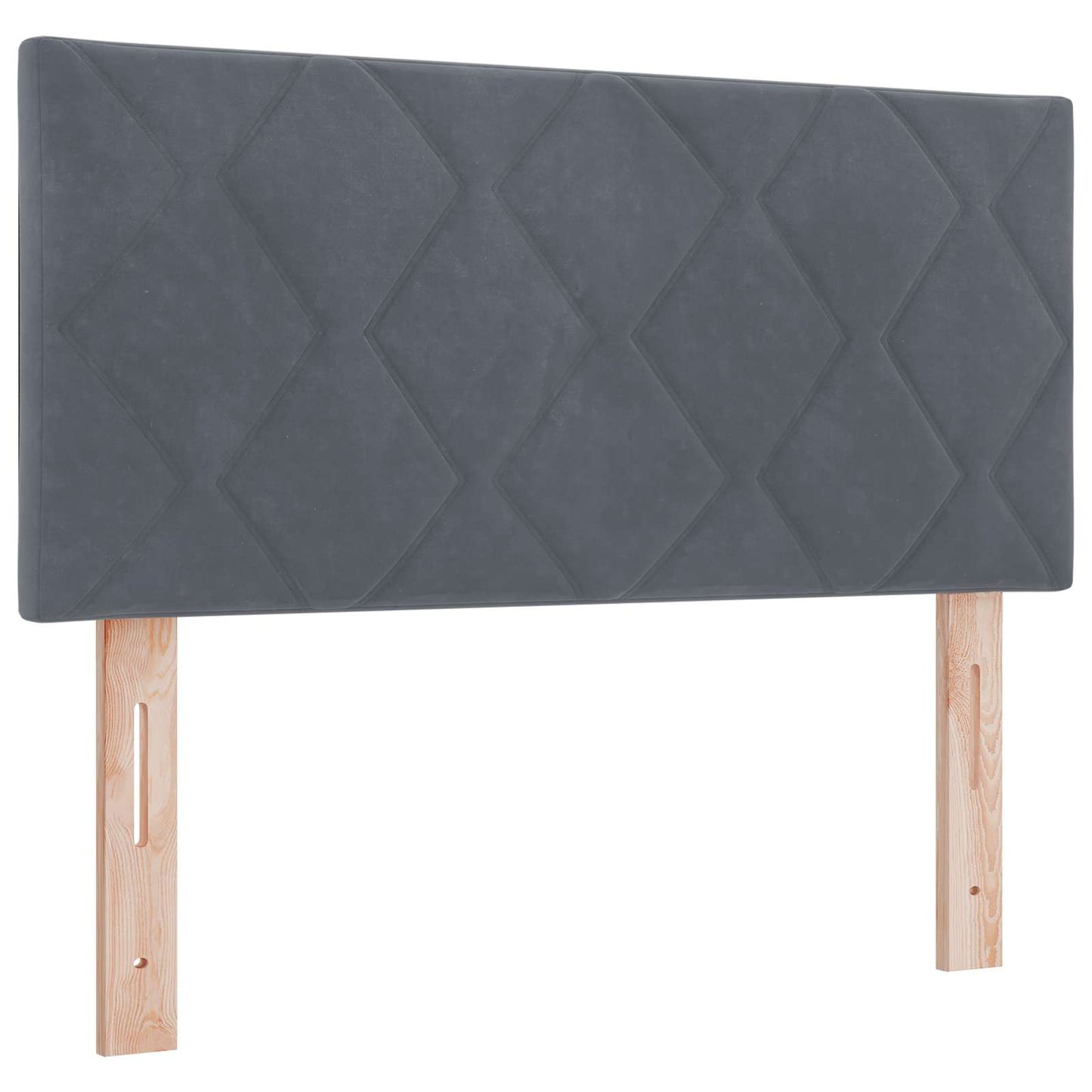 Opslag bed met hoofdeinde Donkergrijs 90 x 190 cm Fluweel is nu te koop bij PeponiXL, paradijselijk wonen!