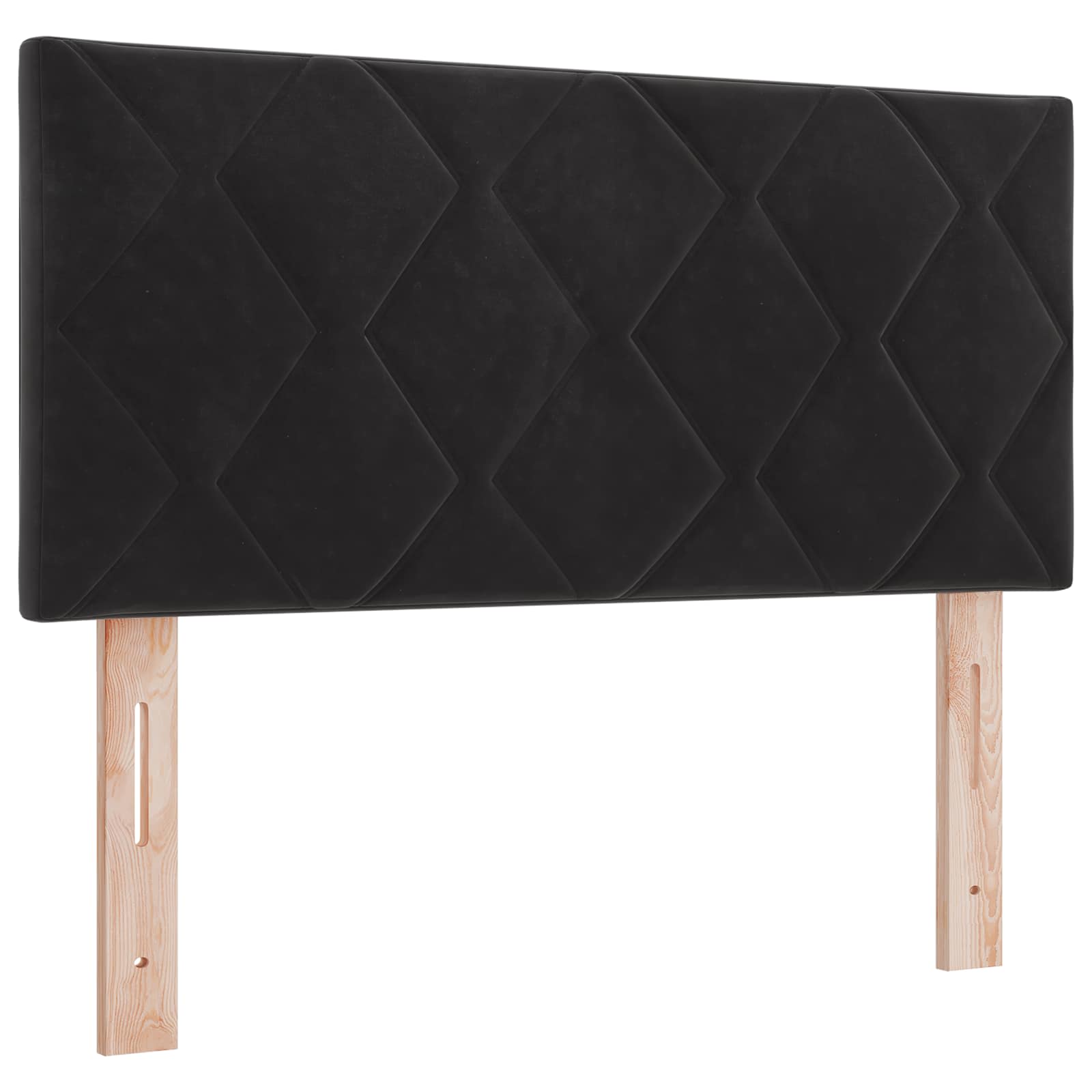 Opslag bed met hoofdeinde Zwart 90 x 190 cm Fluweel is nu te koop bij PeponiXL, paradijselijk wonen!