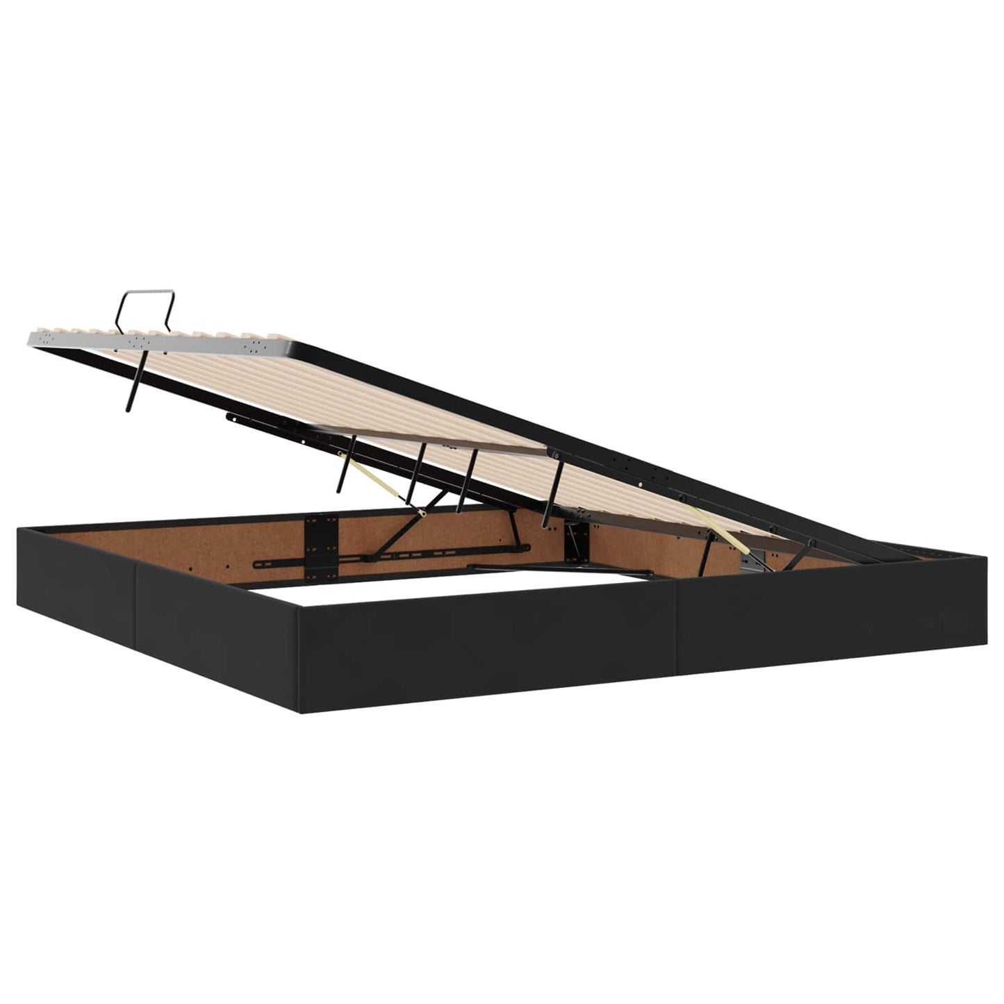 Opslag bed met hoofdeinde Zwart 200 x 200 cm Fluweel is nu te koop bij PeponiXL, paradijselijk wonen!