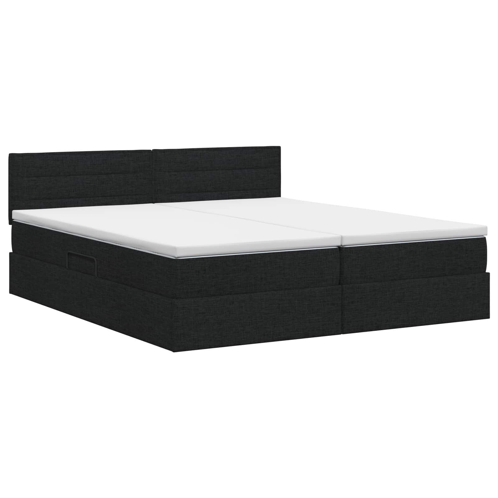 Opslag bed met hoofdeinde 2 st Zwart Nep Leer is nu te koop bij PeponiXL, paradijselijk wonen!