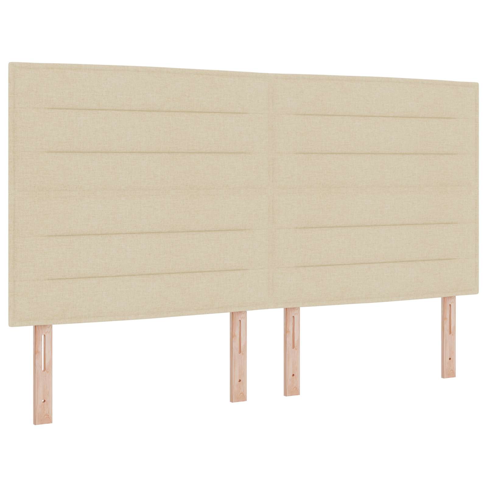 Opslag bed met hoofdeinde 2 st Crèmekleurig Nep Leer is nu te koop bij PeponiXL, paradijselijk wonen!