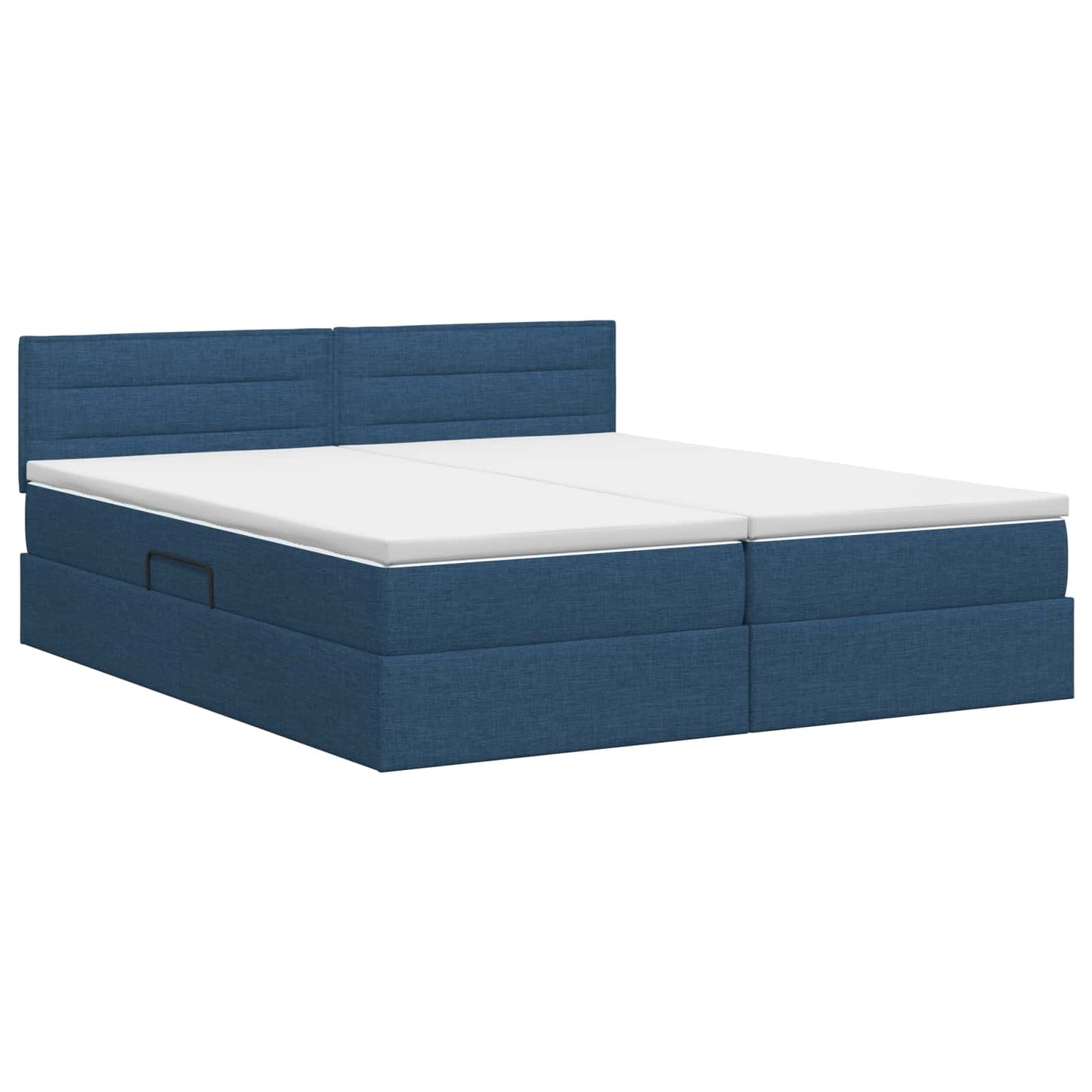 Opslag bed met hoofdeinde 2 st Blauw Nep Leer is nu te koop bij PeponiXL, paradijselijk wonen!