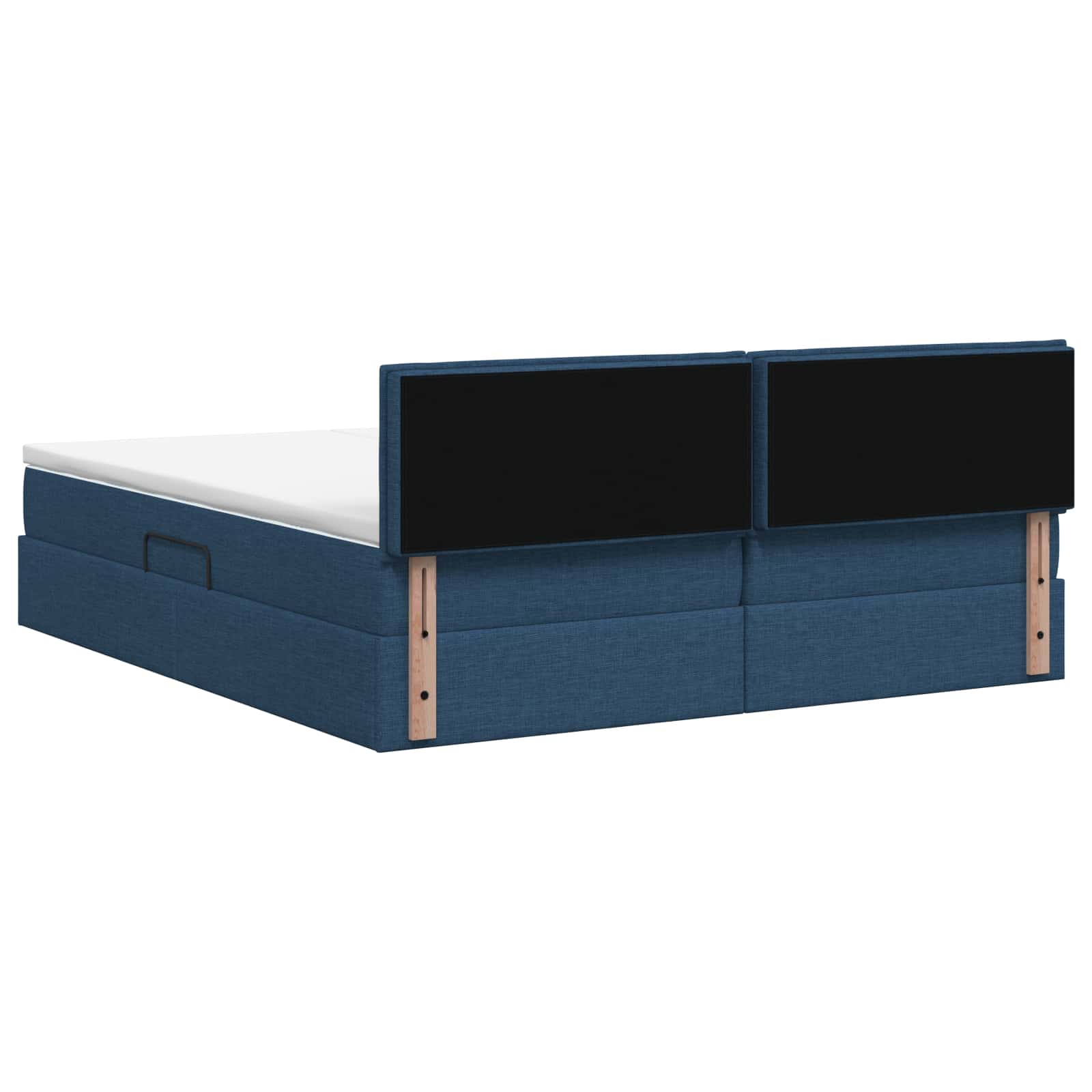 Opslag bed met hoofdeinde 2 st Blauw Nep Leer is nu te koop bij PeponiXL, paradijselijk wonen!