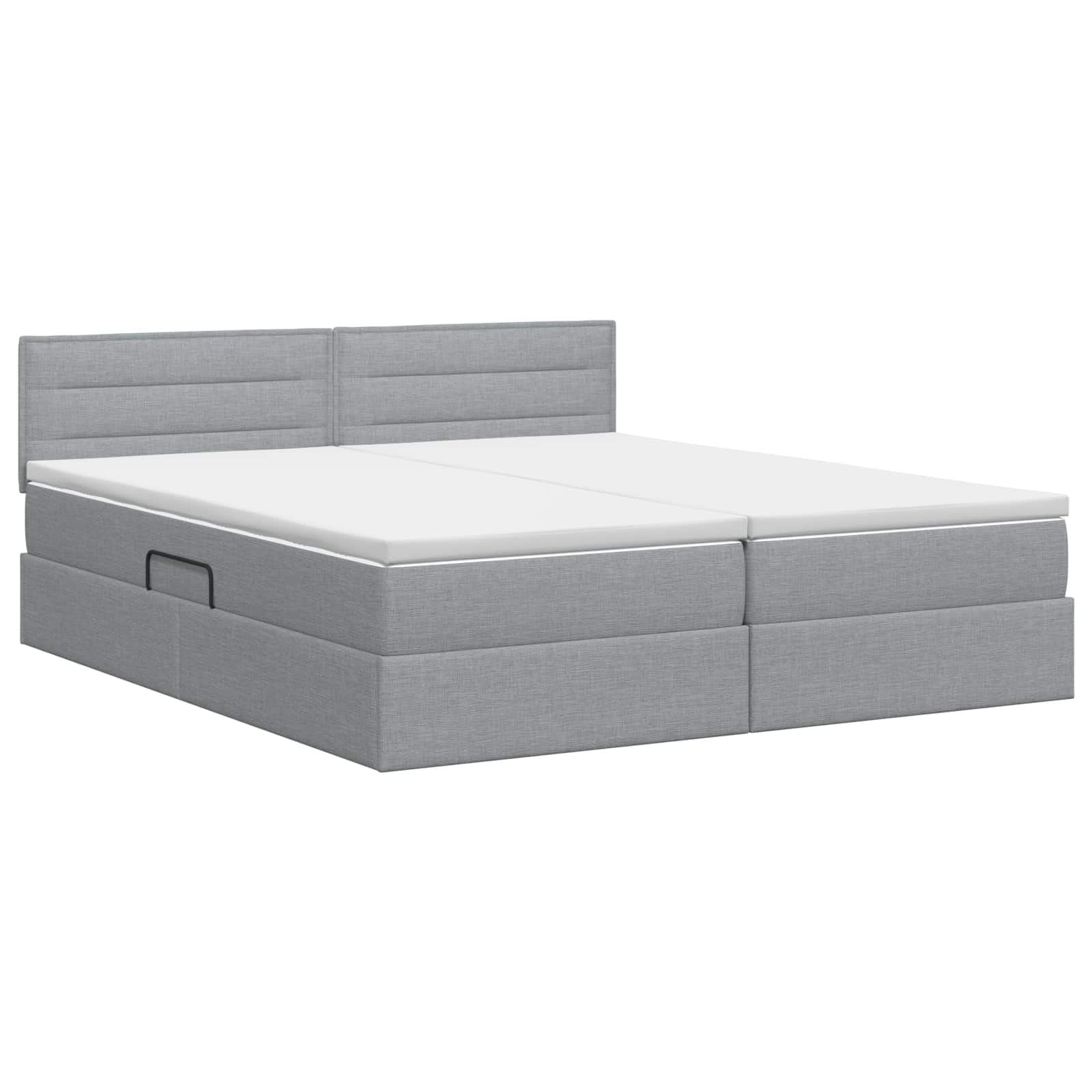 Opslag bed met hoofdeinde 2 st Lichtgrijs Nep Leer is nu te koop bij PeponiXL, paradijselijk wonen!