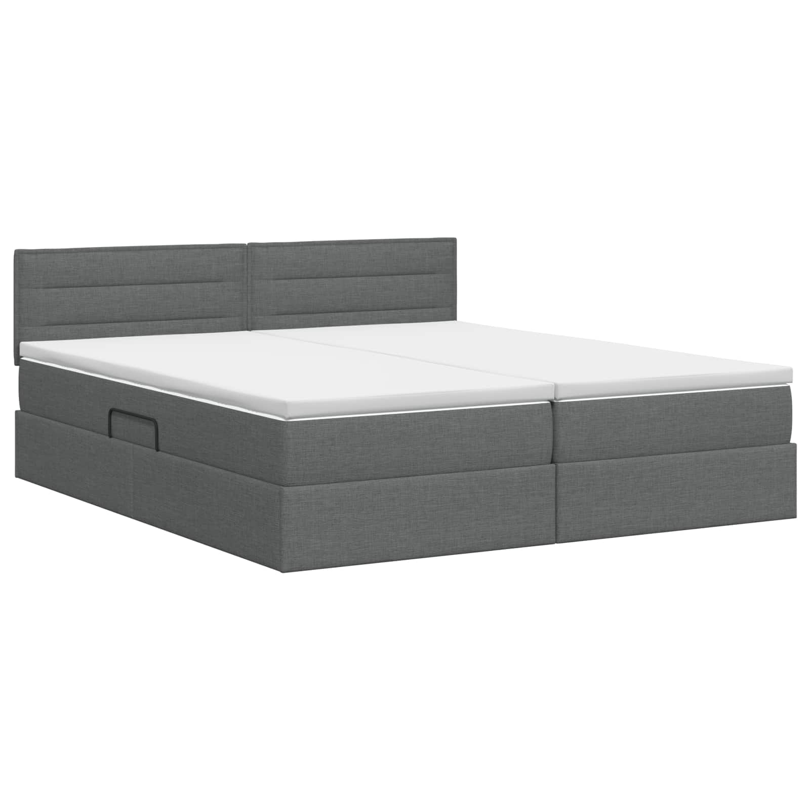 Opslag bed met hoofdeinde 2 st Donkergrijs Nep Leer is nu te koop bij PeponiXL, paradijselijk wonen!