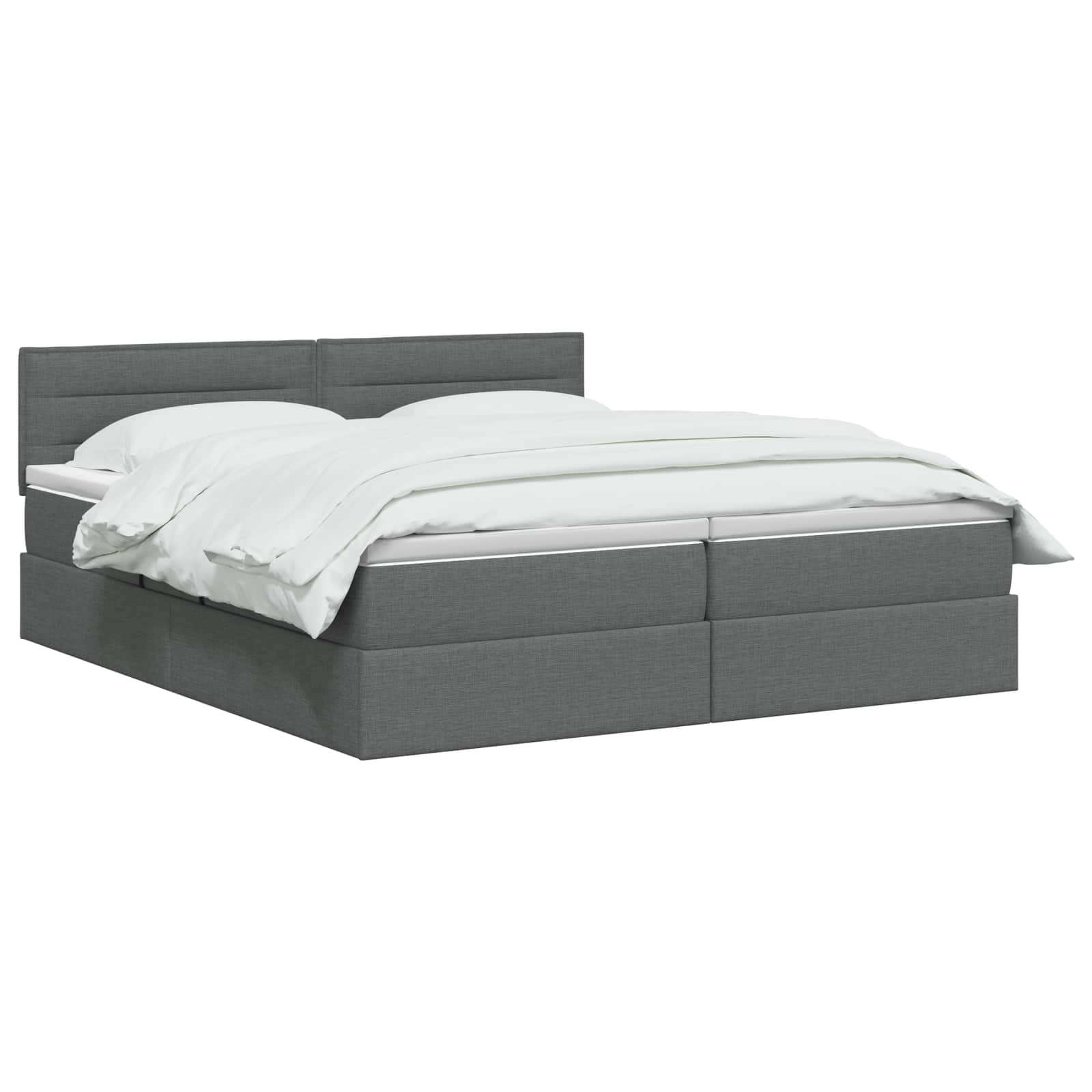 Opslag bed met hoofdeinde 2 st Donkergrijs Nep Leer is nu te koop bij PeponiXL, paradijselijk wonen!