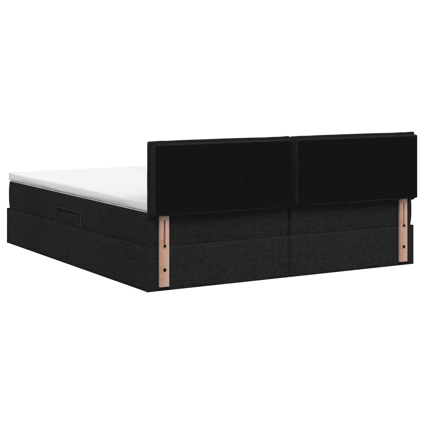 Opslag bed met hoofdeinde 2 st Zwart Nep Leer is nu te koop bij PeponiXL, paradijselijk wonen!