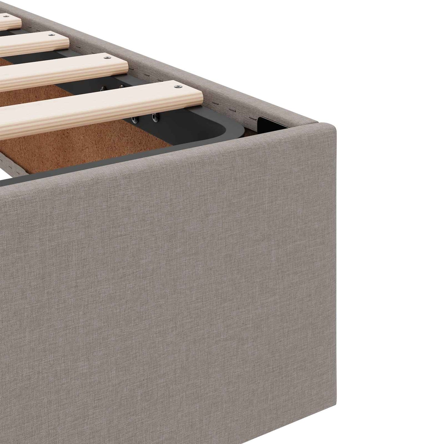 Opslag bed met hoofdeinde 2 st Taupe Nep Leer is nu te koop bij PeponiXL, paradijselijk wonen!