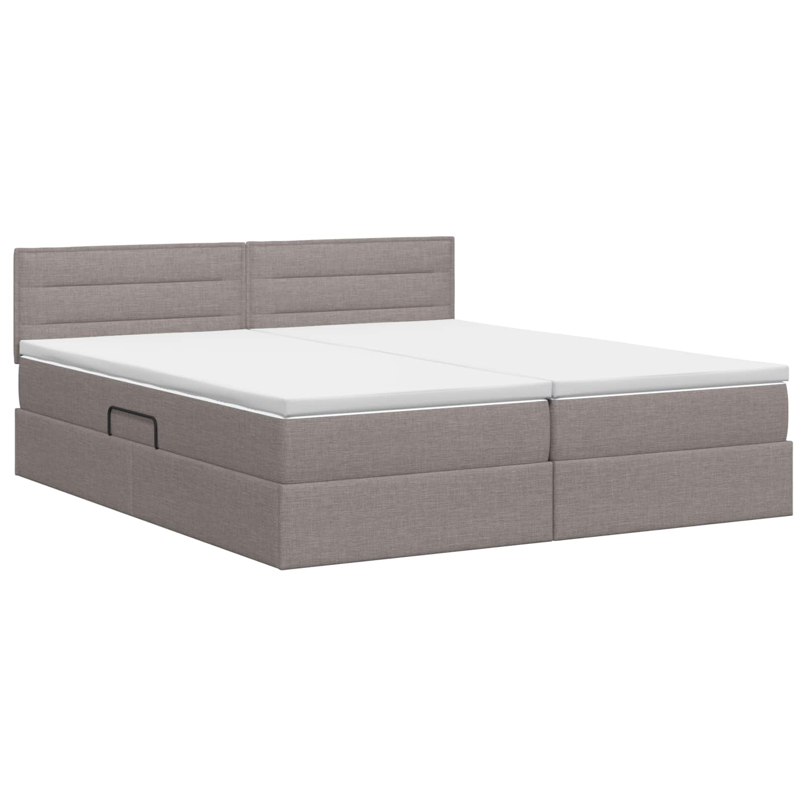 Opslag bed met hoofdeinde 2 st Taupe Nep Leer is nu te koop bij PeponiXL, paradijselijk wonen!