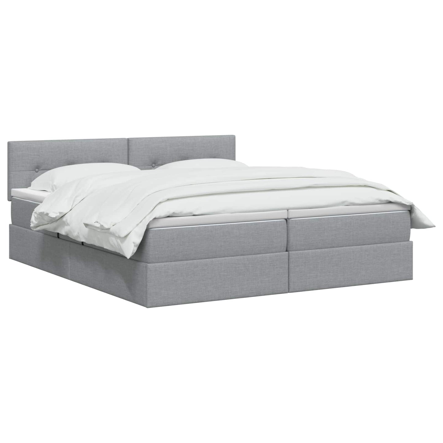 Opslag bed met hoofdeinde 2 st Lichtgrijs Nep Leer is nu te koop bij PeponiXL, paradijselijk wonen!