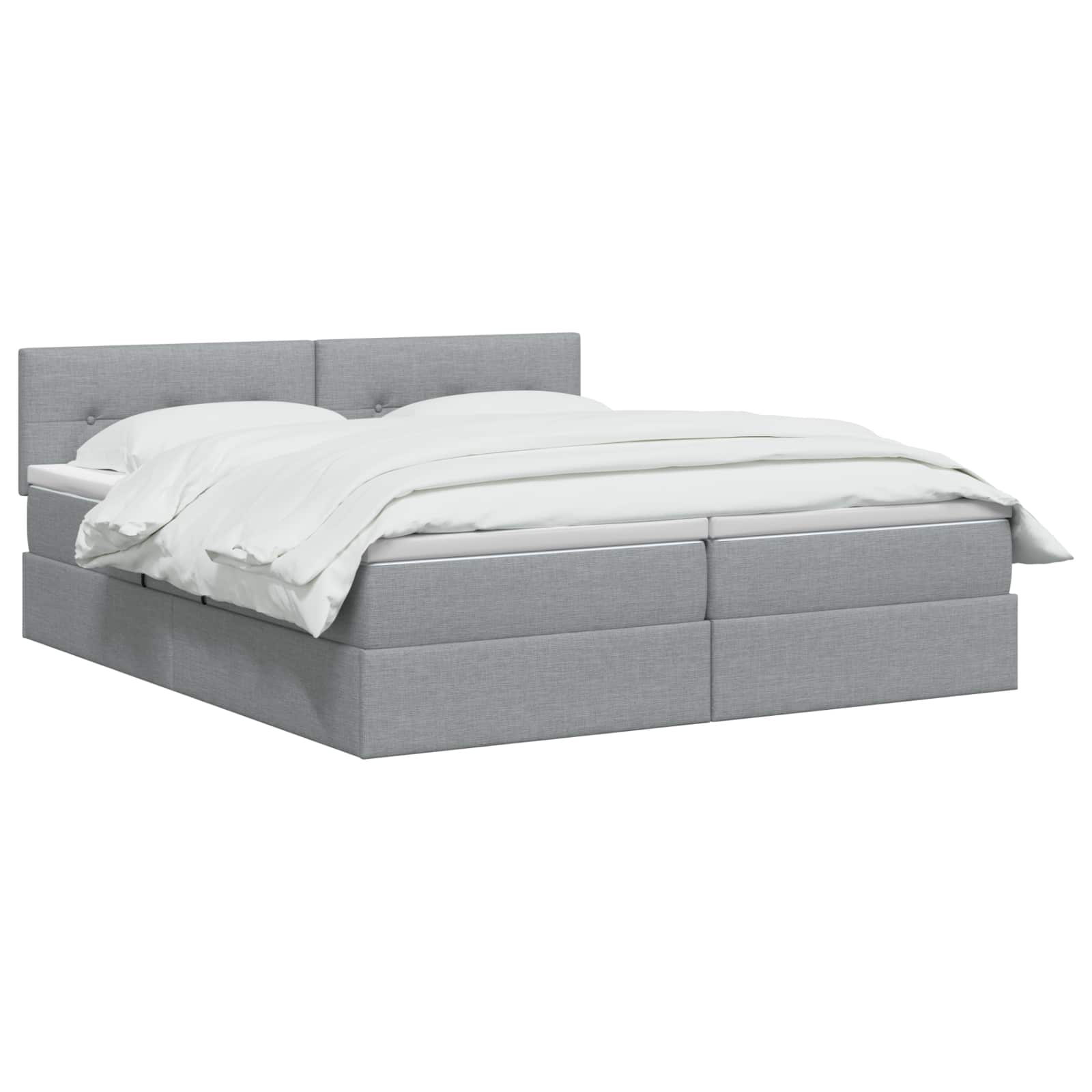 Opslag bed met hoofdeinde 2 st Lichtgrijs Nep Leer is nu te koop bij PeponiXL, paradijselijk wonen!