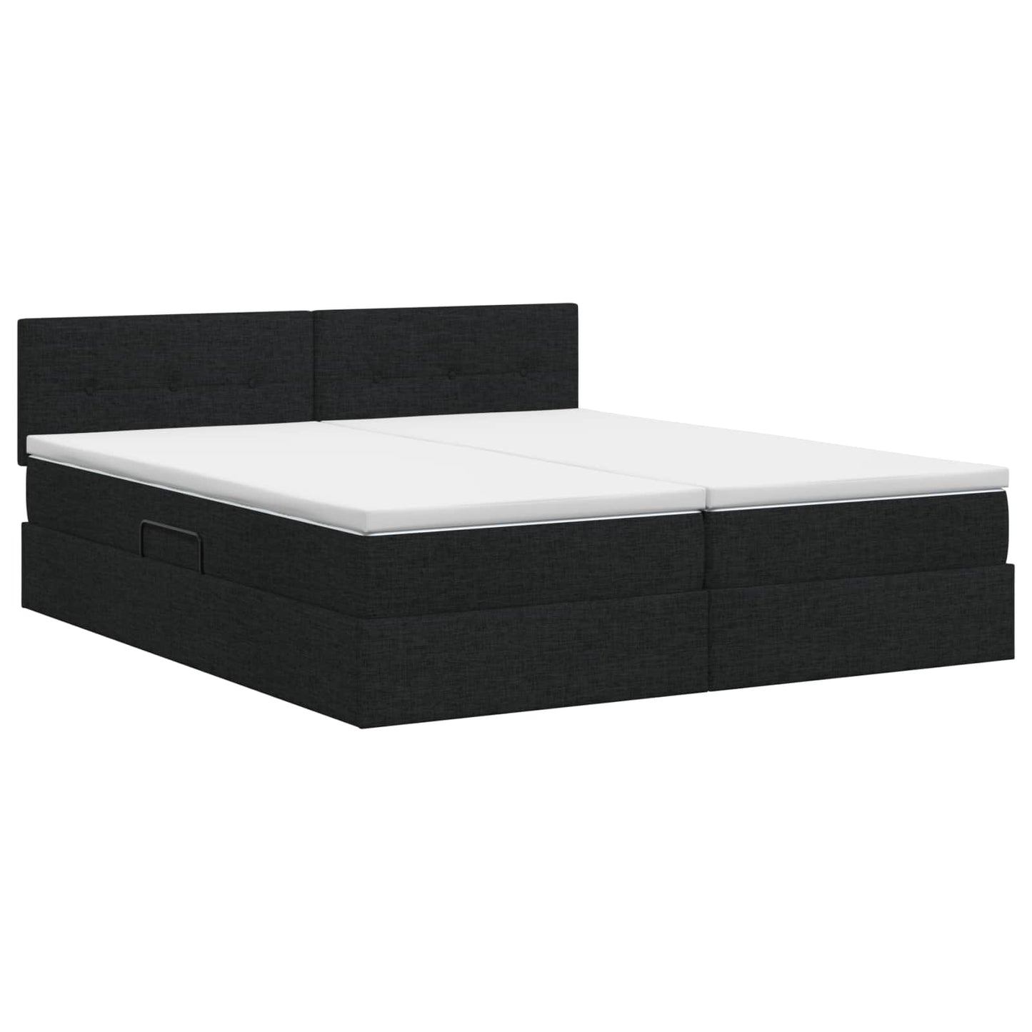 Opslag bed met hoofdeinde 2 st Zwart Nep Leer is nu te koop bij PeponiXL, paradijselijk wonen!