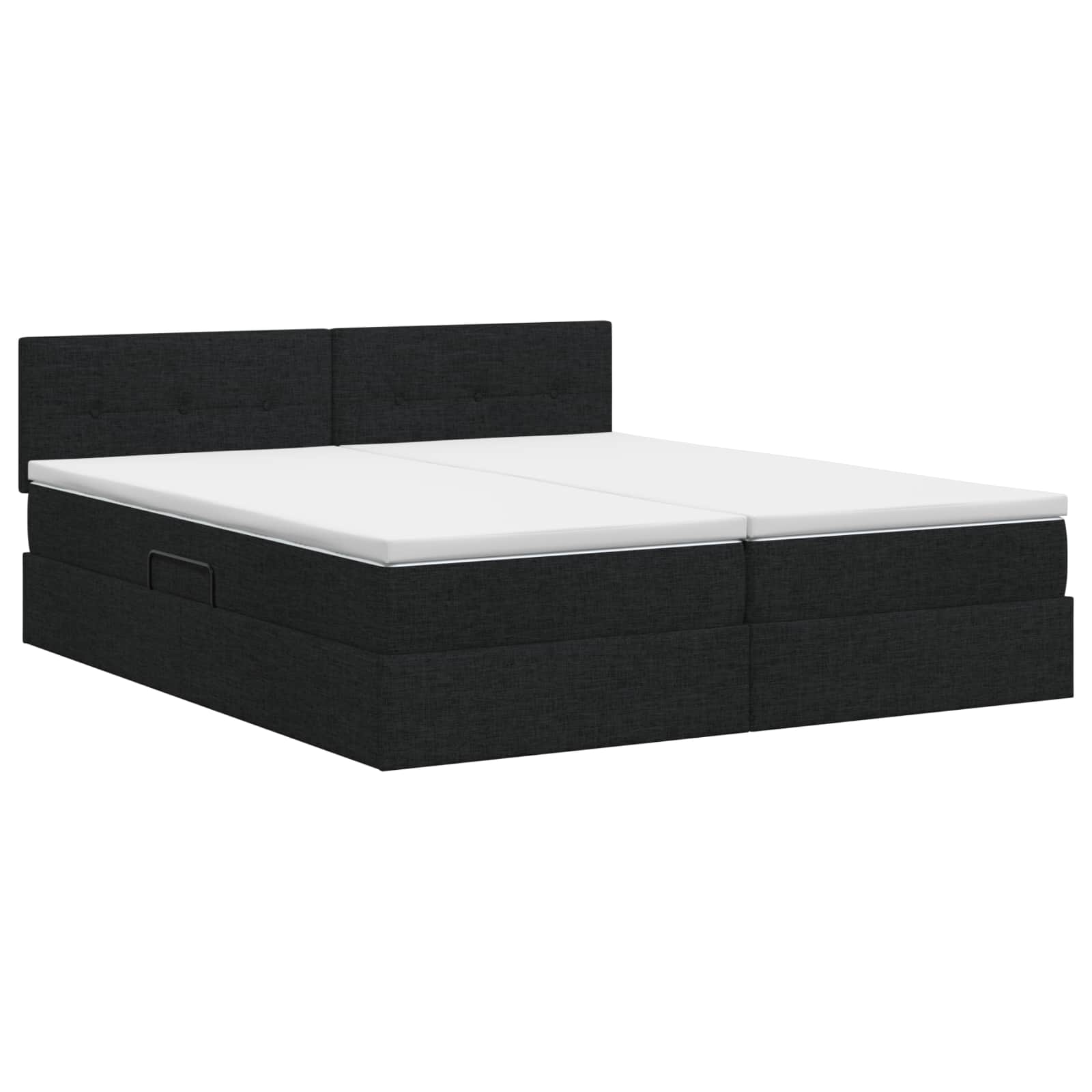 Opslag bed met hoofdeinde 2 st Zwart Nep Leer is nu te koop bij PeponiXL, paradijselijk wonen!
