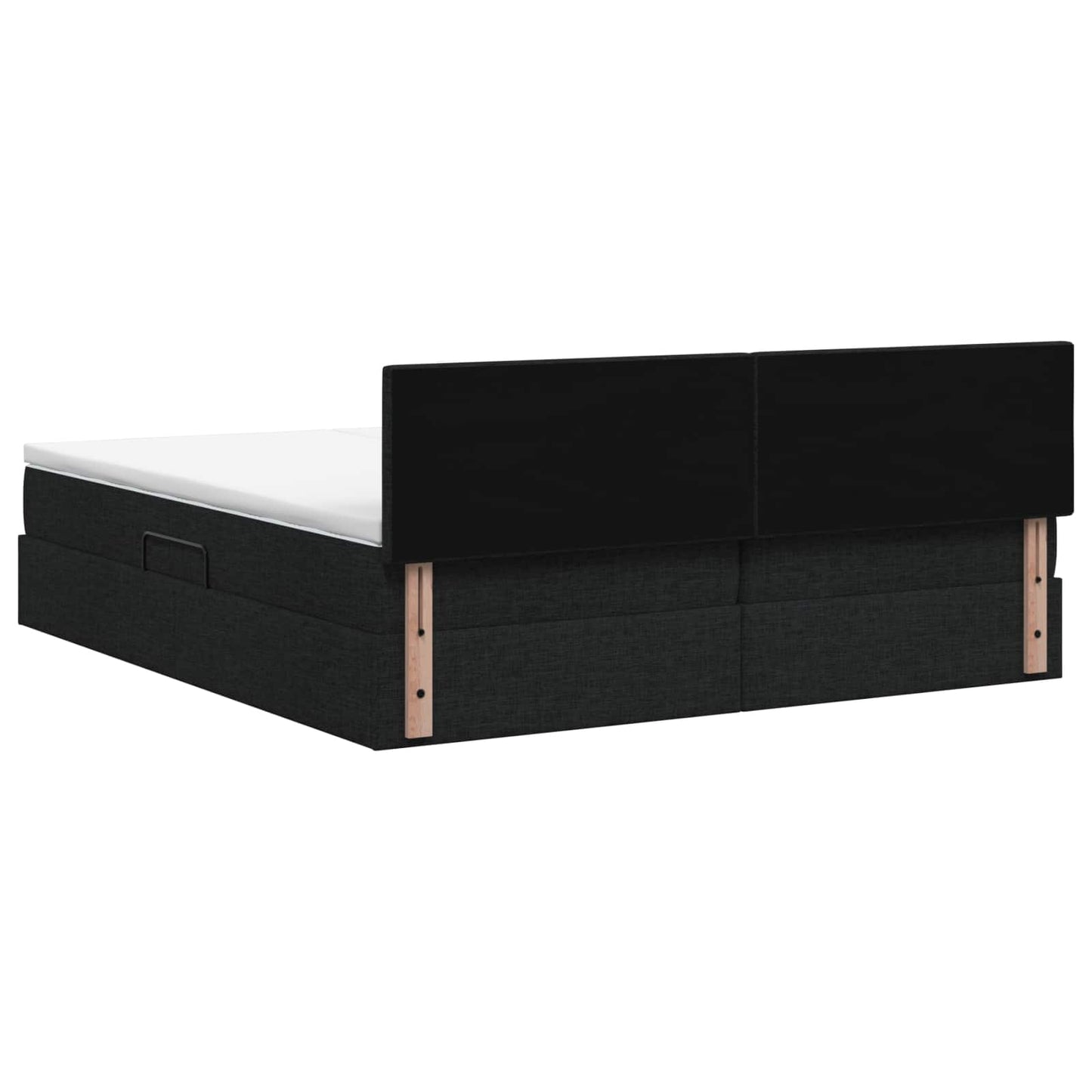 Opslag bed met hoofdeinde 2 st Zwart Nep Leer is nu te koop bij PeponiXL, paradijselijk wonen!