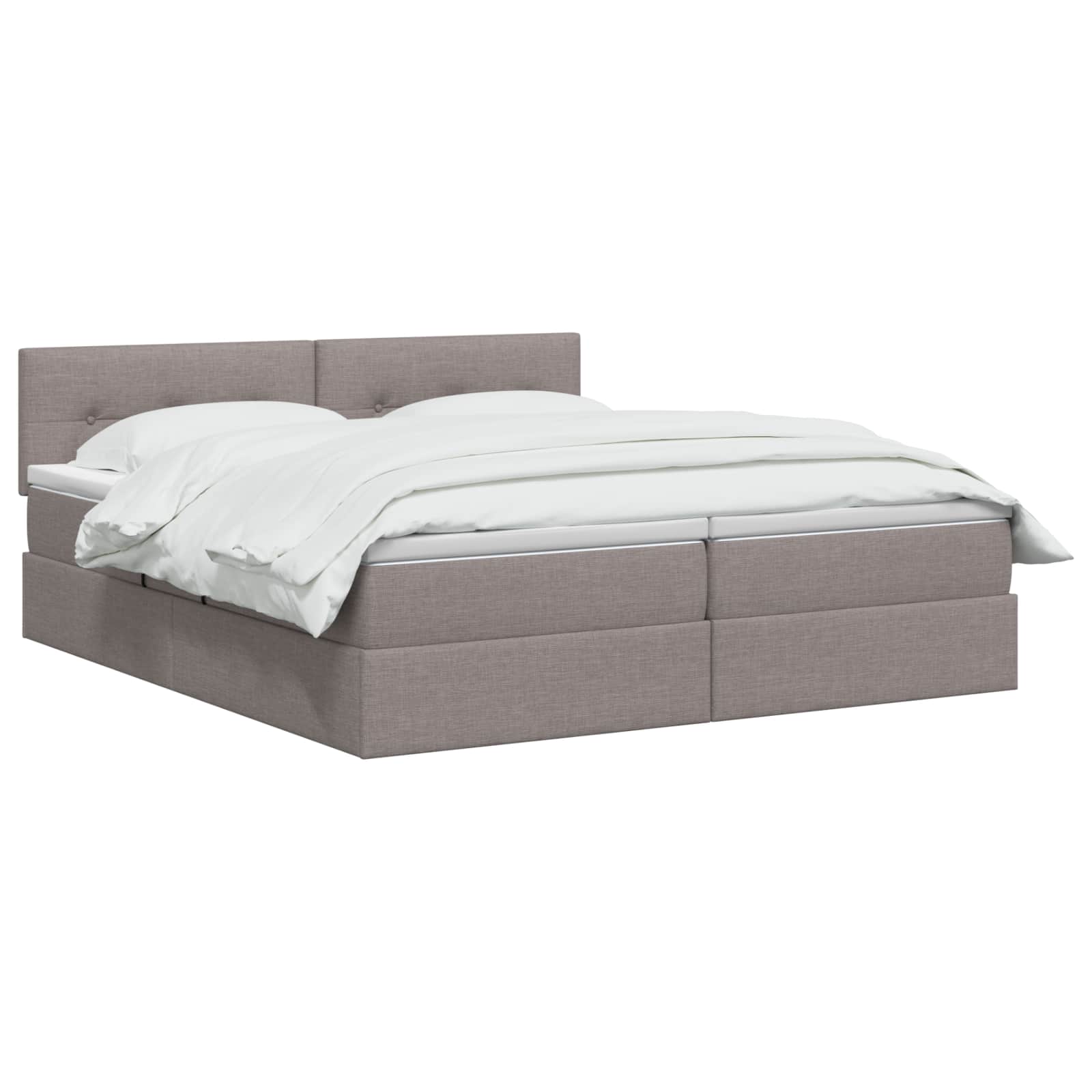 Opslag bed met hoofdeinde 2 st Taupe Nep Leer is nu te koop bij PeponiXL, paradijselijk wonen!