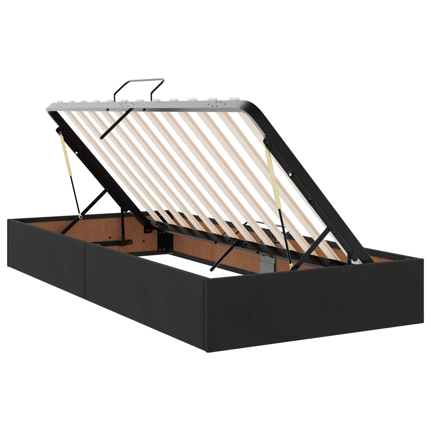 Opslag bed met hoofdeinde 2 st Zwart is nu te koop bij PeponiXL, paradijselijk wonen!