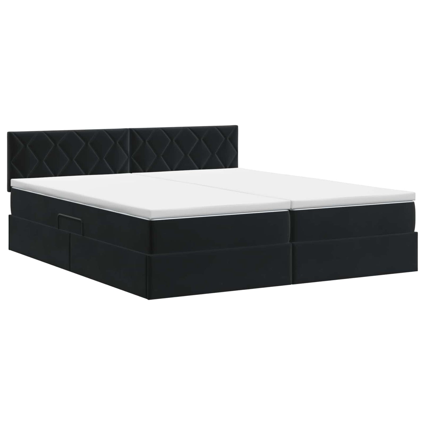 Opslag bed met hoofdeinde 2 st Zwart is nu te koop bij PeponiXL, paradijselijk wonen!