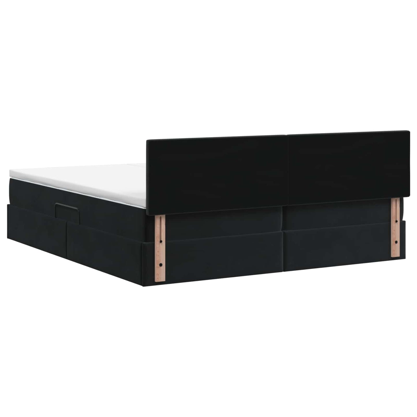Opslag bed met hoofdeinde 2 st Zwart is nu te koop bij PeponiXL, paradijselijk wonen!